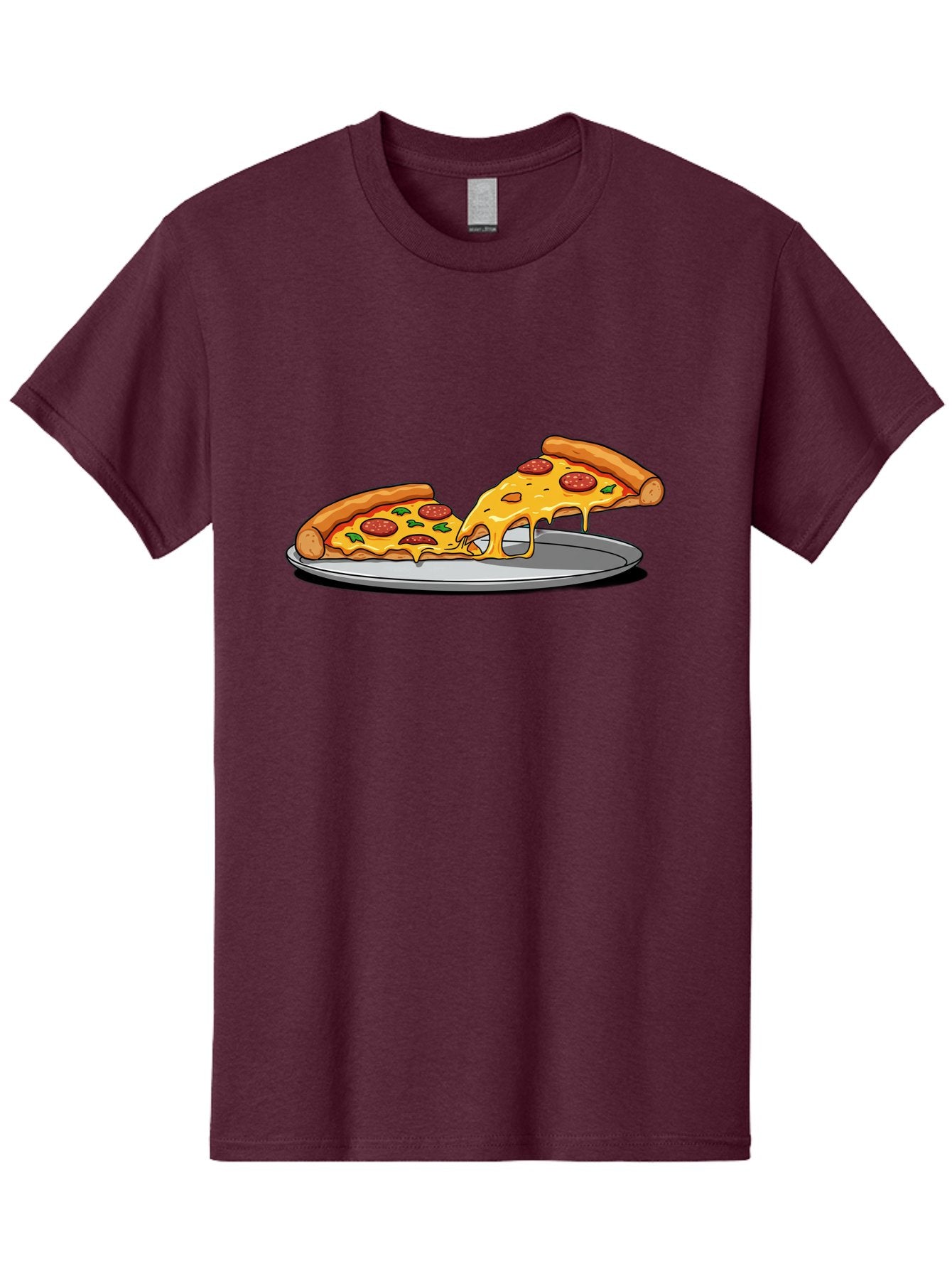 Pizza-Slices Men'S Graphic Tee, 100% Cotton, Comfortable Casual Summer Wear, Machine Washable, Pepperoni Pizza, Cheesy Goodness, Melted Cheese, Italian Food, Pizza Slices, Savory Delight, Foodie Favorite, Cheesy Pull Bac318 12