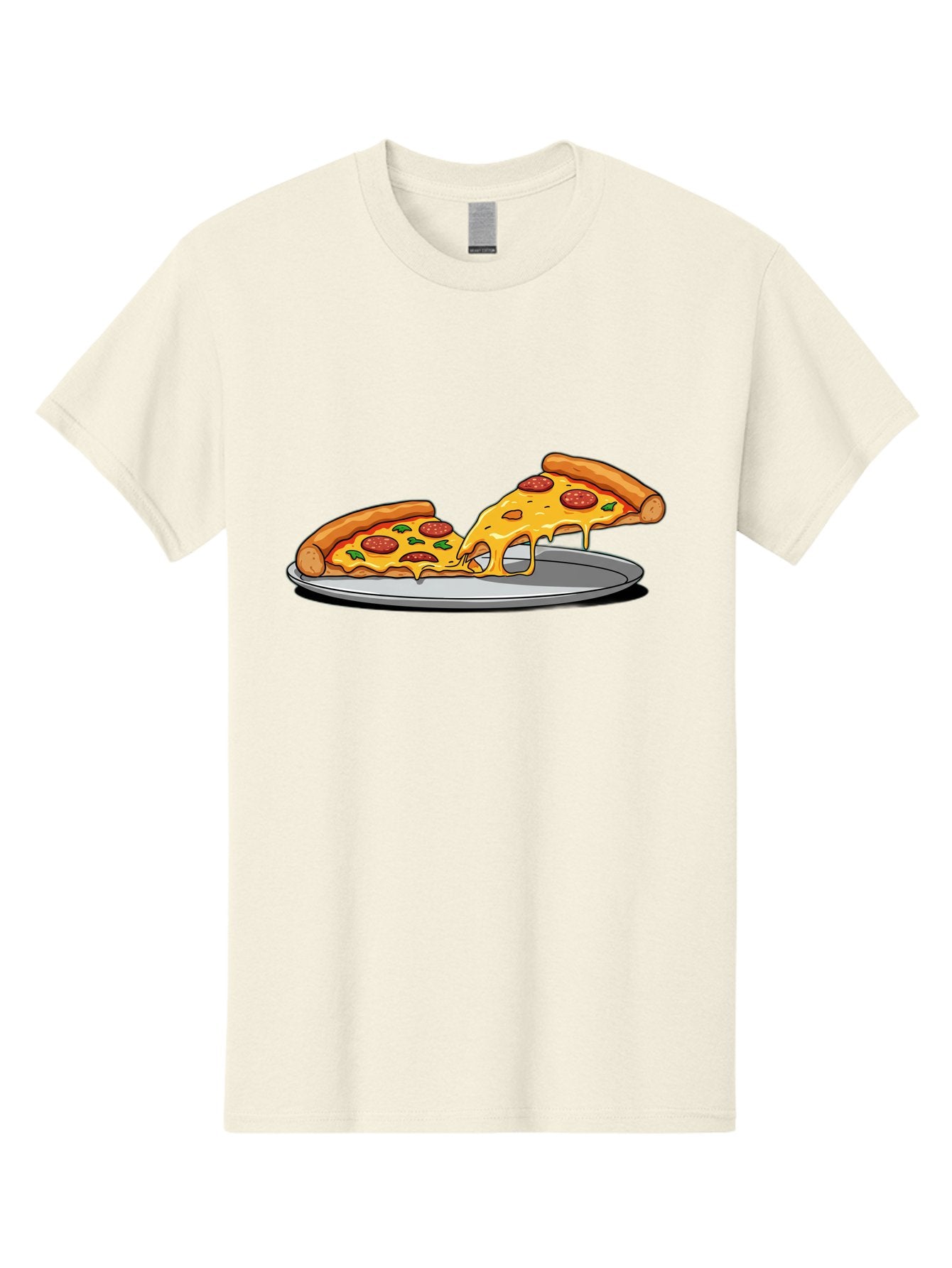 Pizza-Slices Men'S Graphic Tee, 100% Cotton, Comfortable Casual Summer Wear, Machine Washable, Pepperoni Pizza, Cheesy Goodness, Melted Cheese, Italian Food, Pizza Slices, Savory Delight, Foodie Favorite, Cheesy Pull Bac318 14
