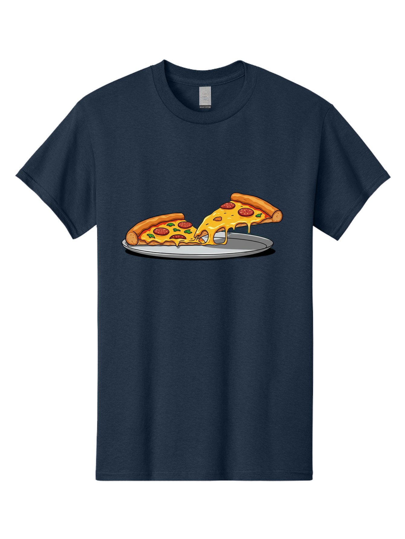 Pizza-Slices Men'S Graphic Tee, 100% Cotton, Comfortable Casual Summer Wear, Machine Washable, Pepperoni Pizza, Cheesy Goodness, Melted Cheese, Italian Food, Pizza Slices, Savory Delight, Foodie Favorite, Cheesy Pull Bac318 11