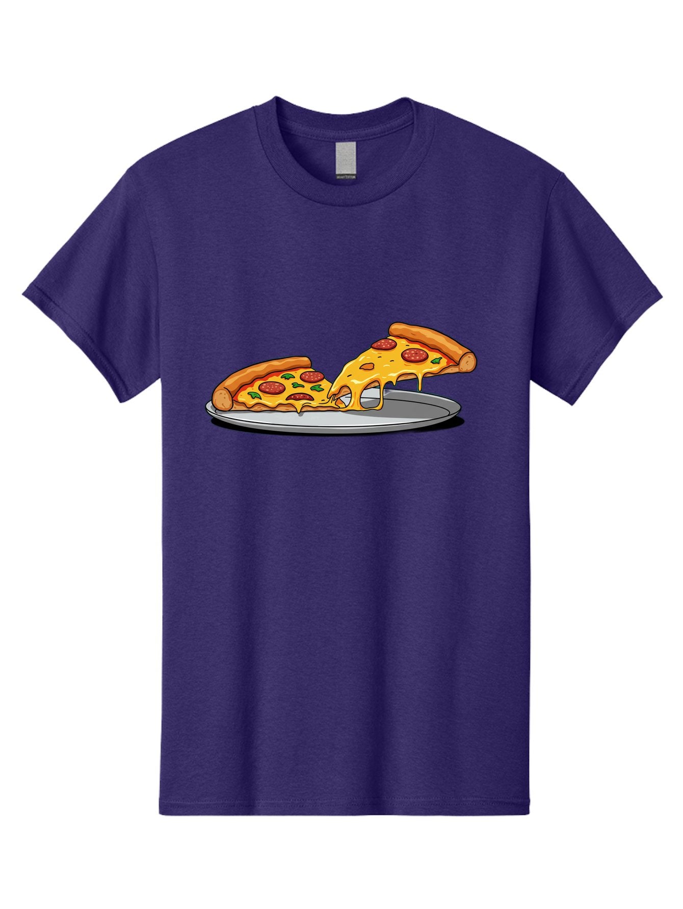 Pizza-Slices Men'S Graphic Tee, 100% Cotton, Comfortable Casual Summer Wear, Machine Washable, Pepperoni Pizza, Cheesy Goodness, Melted Cheese, Italian Food, Pizza Slices, Savory Delight, Foodie Favorite, Cheesy Pull Bac318 13