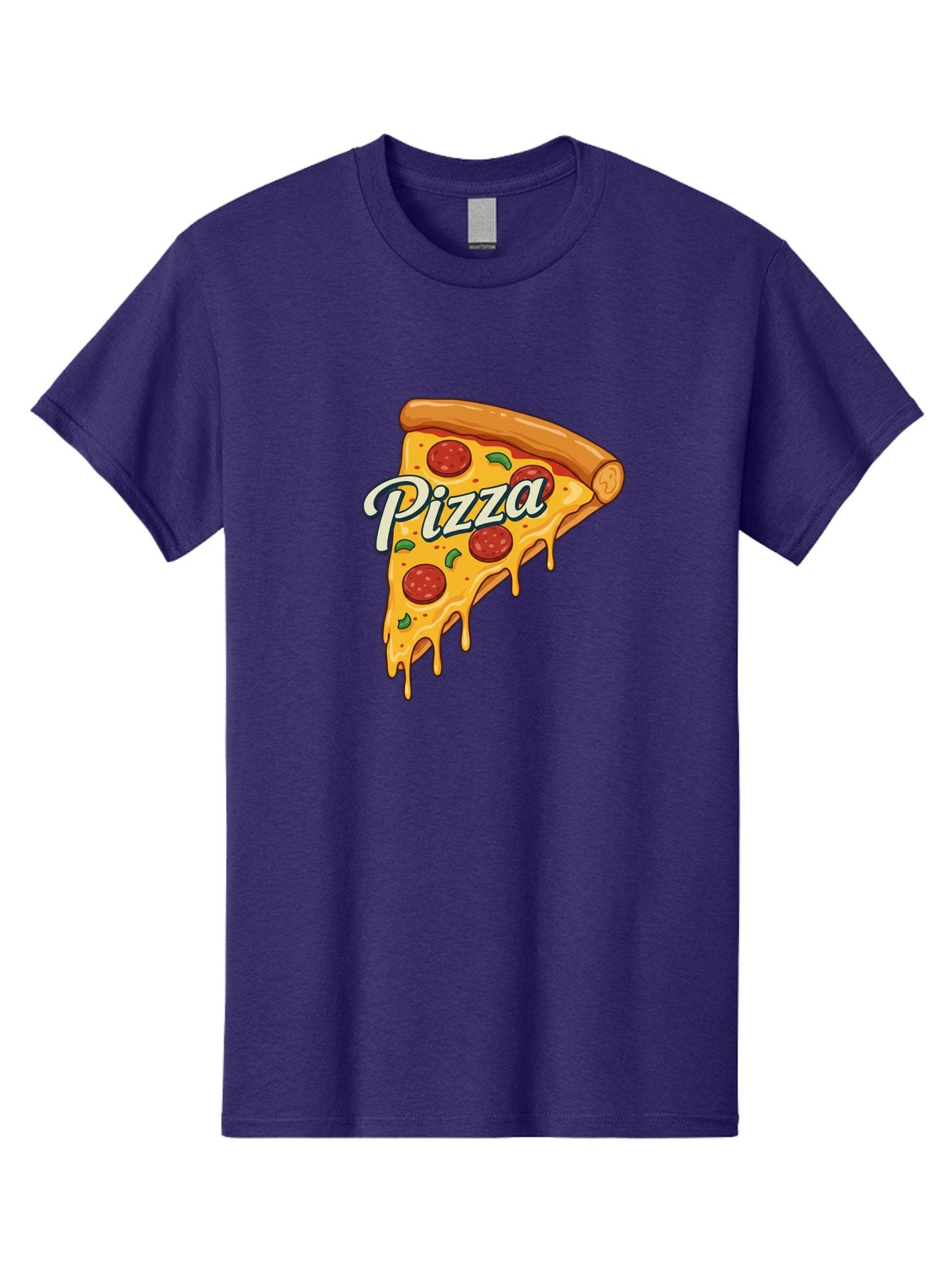 Pizza Men'S Graphic Tee, 100% Cotton, Comfortable Casual Summer Wear, Machine Washable, Cheesy Pizza Slice, Pepperoni Pizza, Melted Cheese, Green Peppers, Pizza Toppings, Italian Food, Delicious Pizza Bac320 15