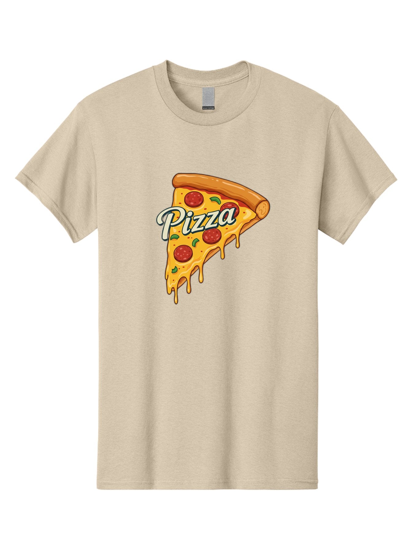 Pizza Men'S Graphic Tee, 100% Cotton, Comfortable Casual Summer Wear, Machine Washable, Cheesy Pizza Slice, Pepperoni Pizza, Melted Cheese, Green Peppers, Pizza Toppings, Italian Food, Delicious Pizza Bac320 13