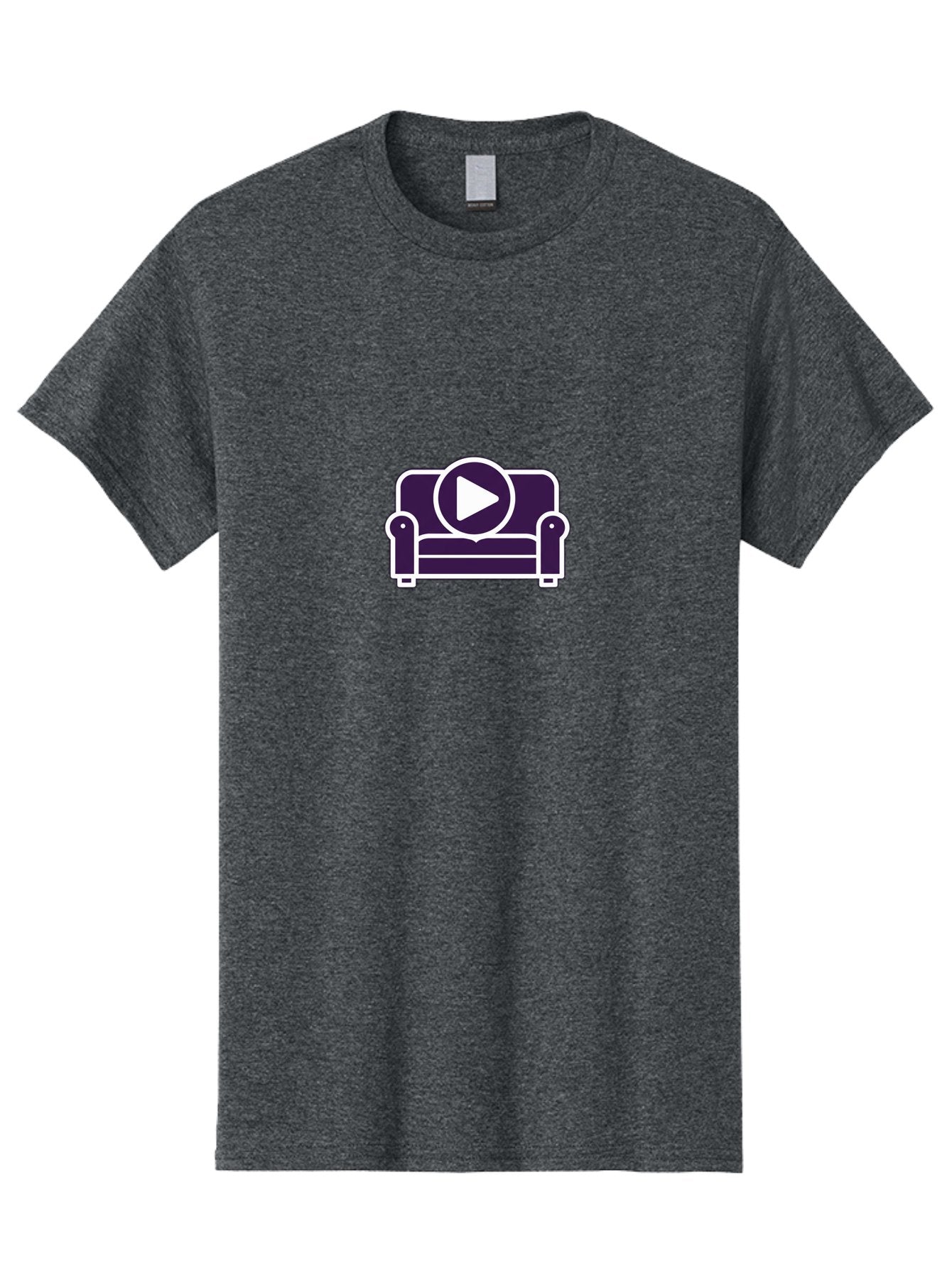 Play-Button-Couch Men'S Graphic Tee, 100% Cotton, Comfortable Casual Summer Wear, Machine Washable, Couch Icon, Play Button, Media Player, Entertainment, Relaxation, Home Theater, Streaming Service, Play Icon Bac326 10