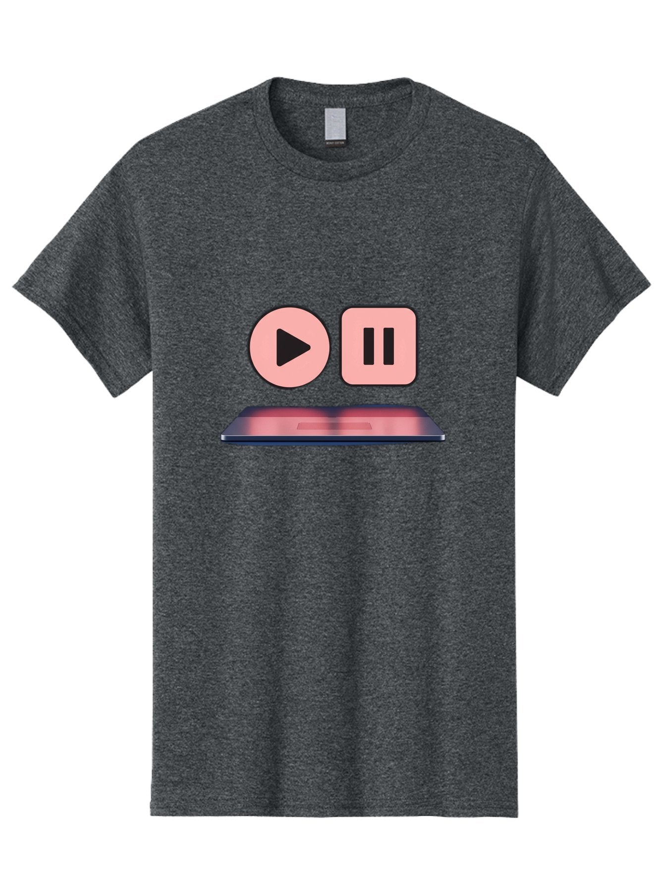 Play-Pause-1 Men'S Graphic Tee, 100% Cotton, Comfortable Casual Summer Wear, Machine Washable, Play Button, Pause Button, Media Controls, Video Player, Music Playback, Control Icons, Playback Controls, User Interface Bac332 12