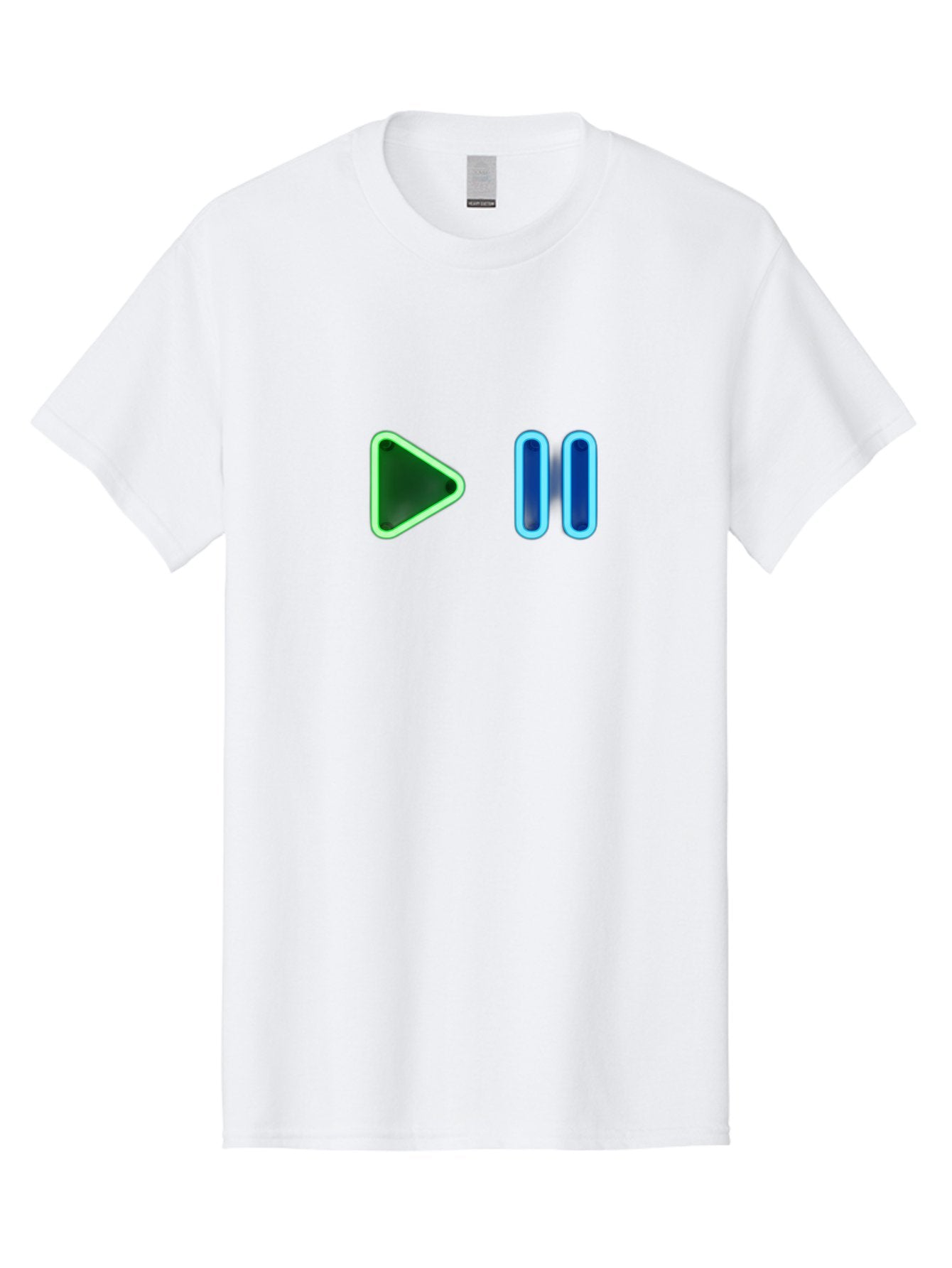 Play-Pause-Buttons Men'S Graphic Tee, 100% Cotton, Comfortable Casual Summer Wear, Machine Washable, Media Controls, Play Button, Pause Button, Video Player, Music Controls, Interface Elements, User Interface Bac333 12