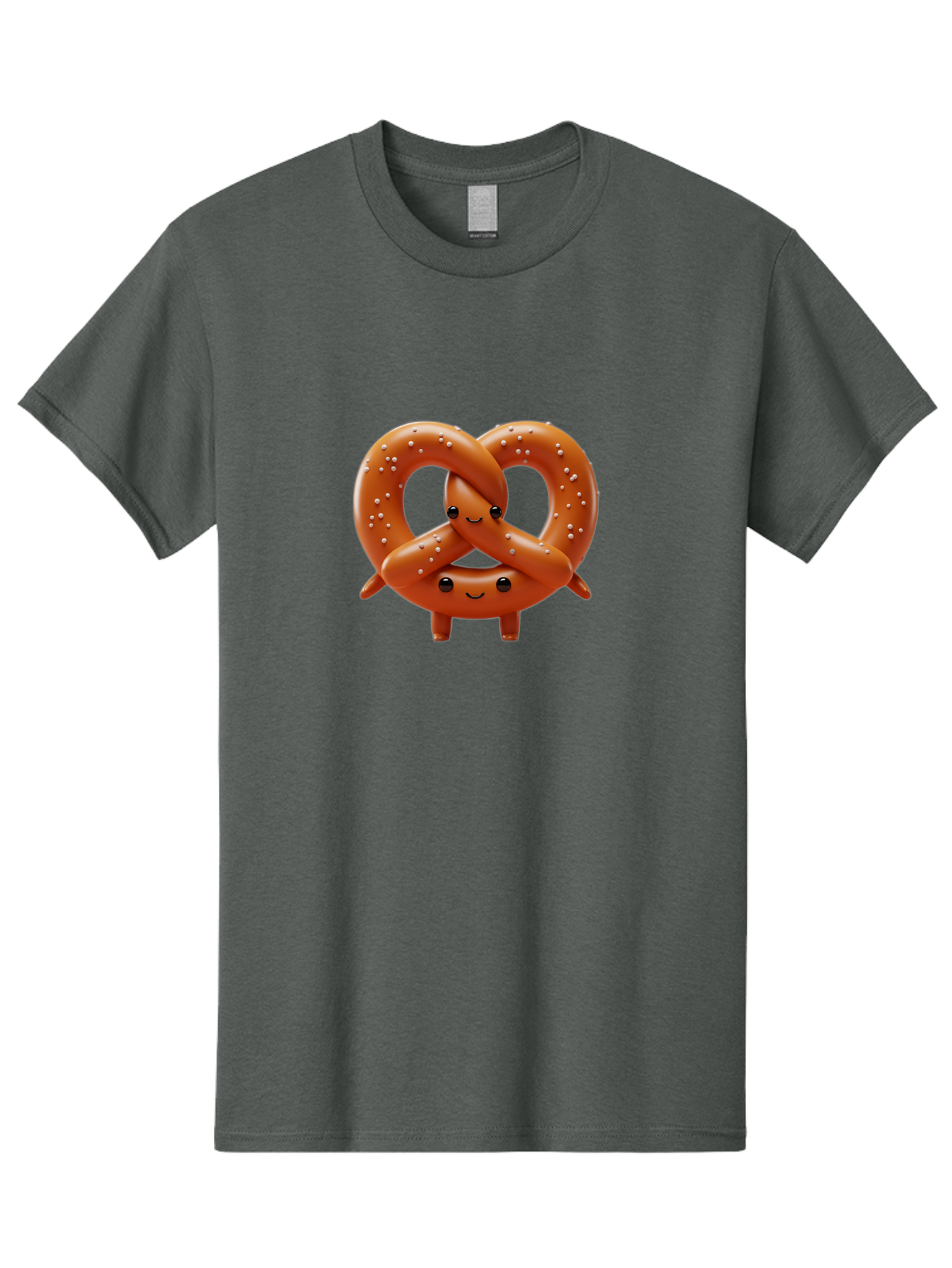 Pretzel-Friends Men'S Graphic Tee, 100% Cotton, Comfortable Casual Summer Wear, Machine Washable, Cute Cartoon Pretzels, Hugging Pretzel Friends, Salted Pretzels, Smiling Pretzels, Adorable Pretzel Characters, Pretzel Love, Baked Goods, Bac341 10