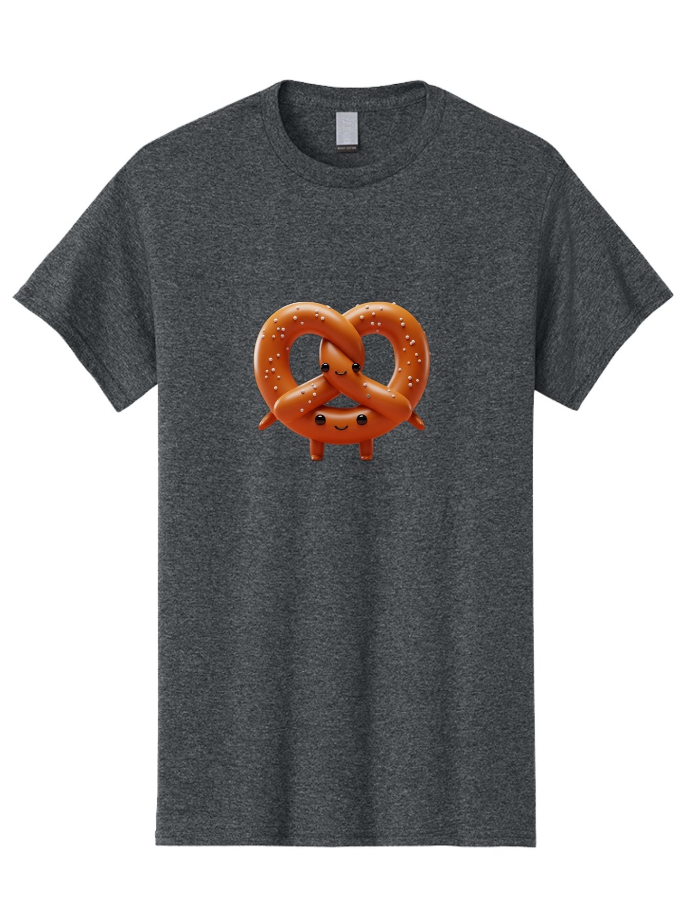 Pretzel-Friends Men'S Graphic Tee, 100% Cotton, Comfortable Casual Summer Wear, Machine Washable, Cute Cartoon Pretzels, Hugging Pretzel Friends, Salted Pretzels, Smiling Pretzels, Adorable Pretzel Characters, Pretzel Love, Baked Goods, Bac341 7
