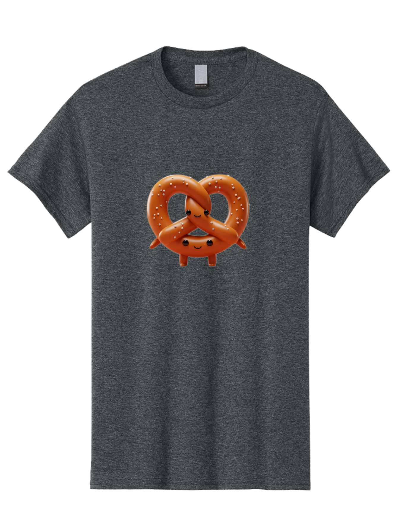 Pretzel-Friends Men'S Graphic Tee, 100% Cotton, Comfortable Casual Summer Wear, Machine Washable, Cute Cartoon Pretzels, Hugging Pretzel Friends, Salted Pretzels, Smiling Pretzels, Adorable Pretzel Characters, Pretzel Love, Baked Goods, Bac341 12