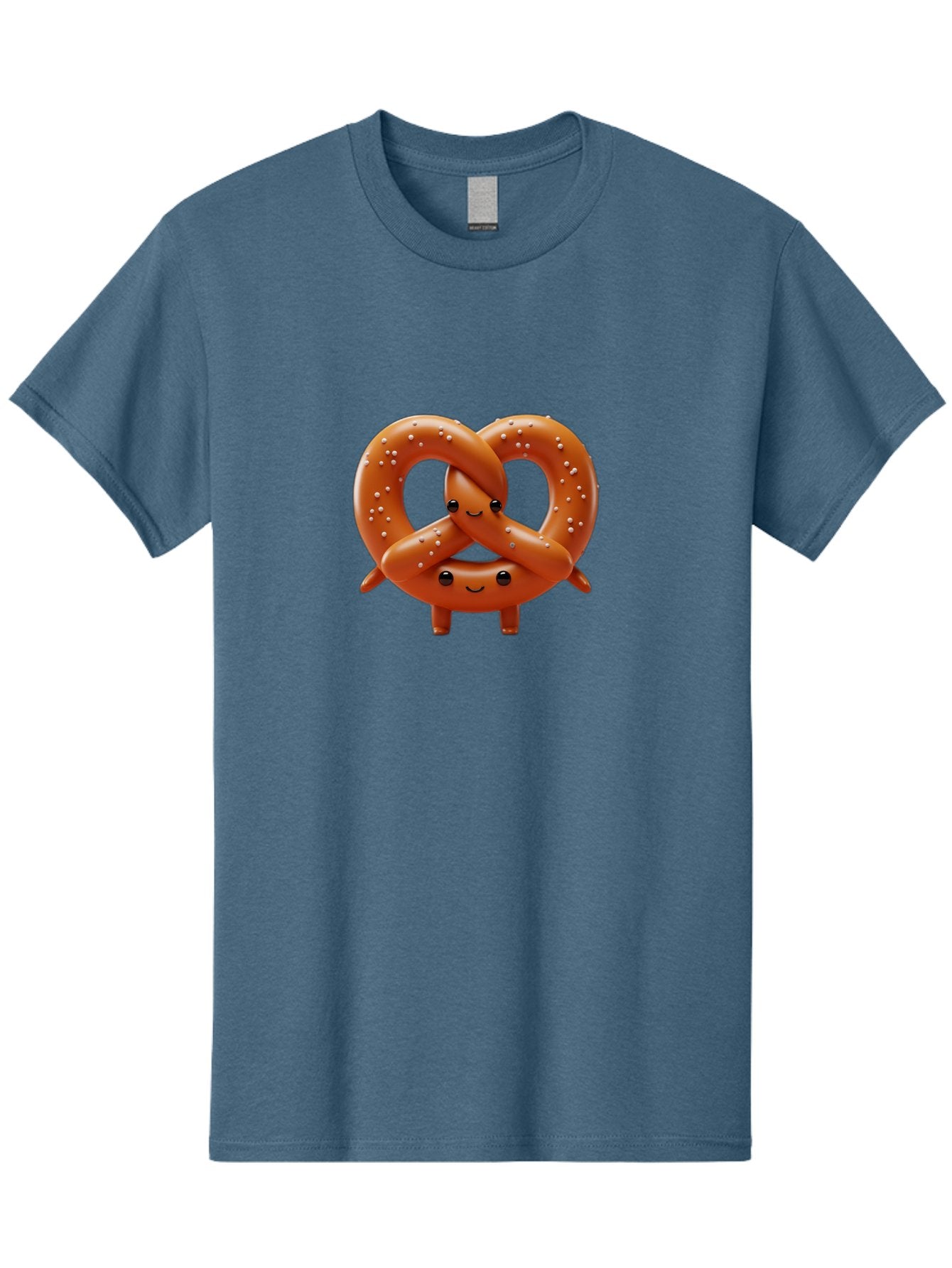 Pretzel-Friends Men'S Graphic Tee, 100% Cotton, Comfortable Casual Summer Wear, Machine Washable, Cute Cartoon Pretzels, Hugging Pretzel Friends, Salted Pretzels, Smiling Pretzels, Adorable Pretzel Characters, Pretzel Love, Baked Goods, Bac341 8