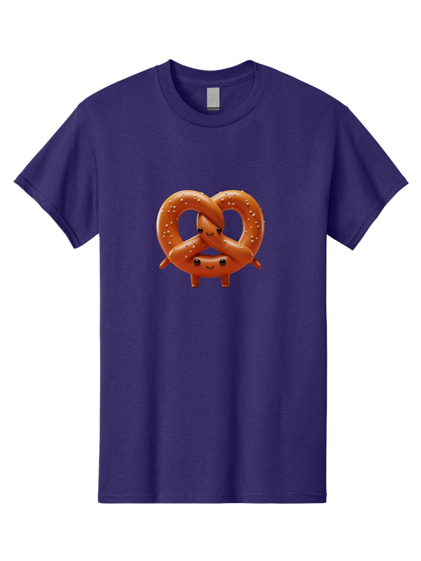 Pretzel-Friends Men'S Graphic Tee, 100% Cotton, Comfortable Casual Summer Wear, Machine Washable, Cute Cartoon Pretzels, Hugging Pretzel Friends, Salted Pretzels, Smiling Pretzels, Adorable Pretzel Characters, Pretzel Love, Baked Goods, Bac341 14
