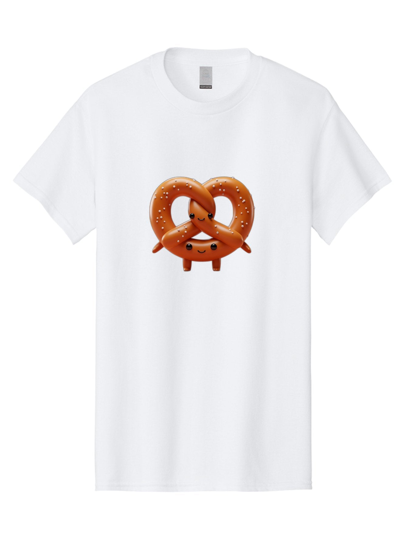 Pretzel-Friends Men'S Graphic Tee, 100% Cotton, Comfortable Casual Summer Wear, Machine Washable, Cute Cartoon Pretzels, Hugging Pretzel Friends, Salted Pretzels, Smiling Pretzels, Adorable Pretzel Characters, Pretzel Love, Baked Goods, Bac341 3