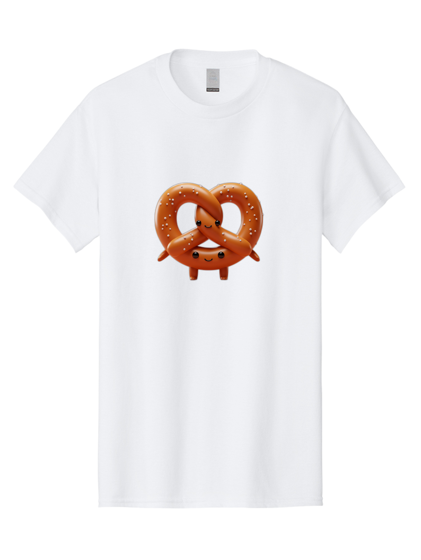 Pretzel-Friends Men'S Graphic Tee, 100% Cotton, Comfortable Casual Summer Wear, Machine Washable, Cute Cartoon Pretzels, Hugging Pretzel Friends, Salted Pretzels, Smiling Pretzels, Adorable Pretzel Characters, Pretzel Love, Baked Goods, Bac341 8