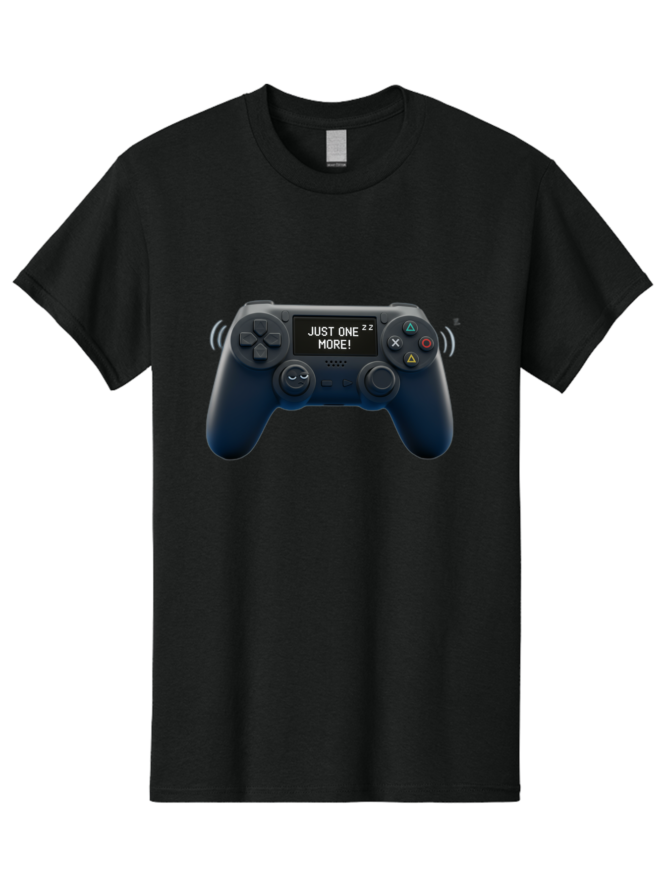 Ps4-Controller Men'S Graphic Tee, 100% Cotton, Comfortable Casual Summer Wear, Machine Washable, Game Controller, Gaming, Video Games, Ps4 Controller, Joystick, Gamepad, Gaming Addiction, Gaming Habit, Just One More, Sleep Deprivation, Bac343 15