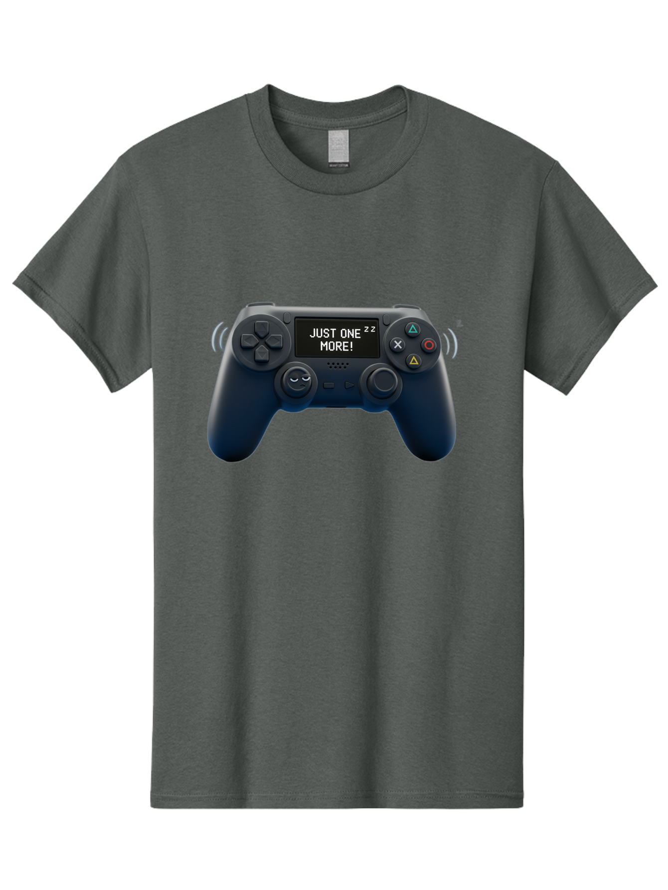 Ps4-Controller Men'S Graphic Tee, 100% Cotton, Comfortable Casual Summer Wear, Machine Washable, Game Controller, Gaming, Video Games, Ps4 Controller, Joystick, Gamepad, Gaming Addiction, Gaming Habit, Just One More, Sleep Deprivation, Bac343 4