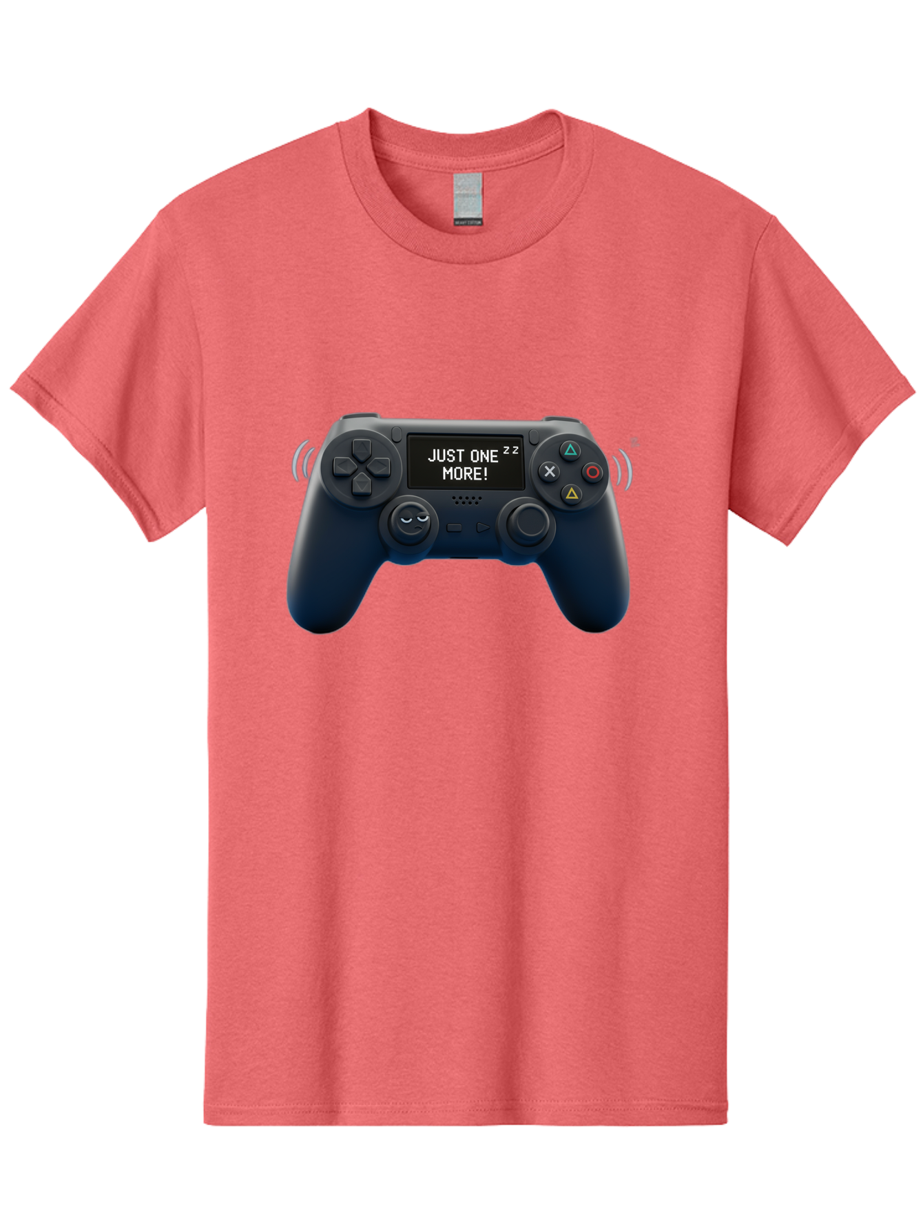 Ps4-Controller Men'S Graphic Tee, 100% Cotton, Comfortable Casual Summer Wear, Machine Washable, Game Controller, Gaming, Video Games, Ps4 Controller, Joystick, Gamepad, Gaming Addiction, Gaming Habit, Just One More, Sleep Deprivation, Bac343 6