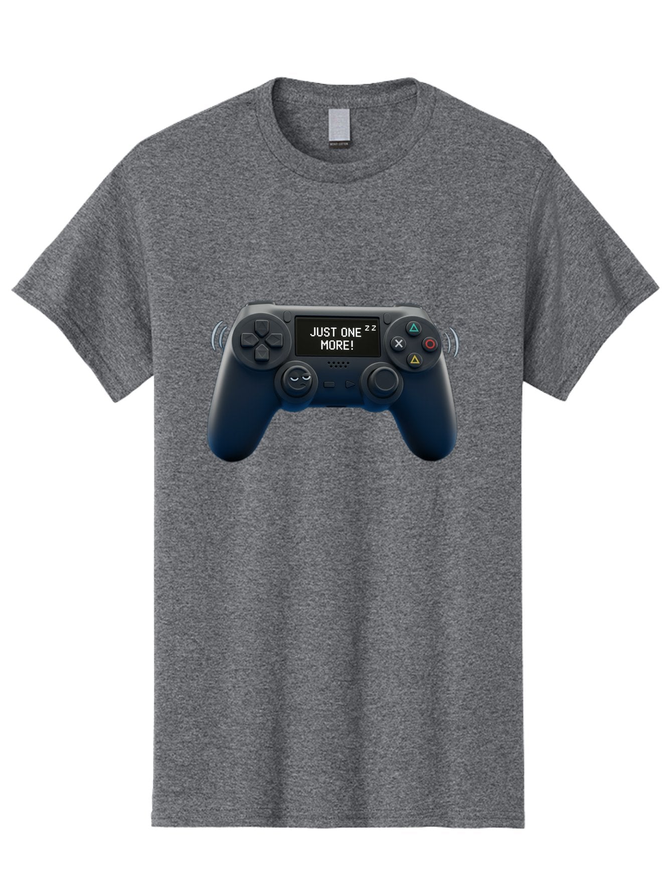 Ps4-Controller Men'S Graphic Tee, 100% Cotton, Comfortable Casual Summer Wear, Machine Washable, Game Controller, Gaming, Video Games, Ps4 Controller, Joystick, Gamepad, Gaming Addiction, Gaming Habit, Just One More, Sleep Deprivation, Bac343 5