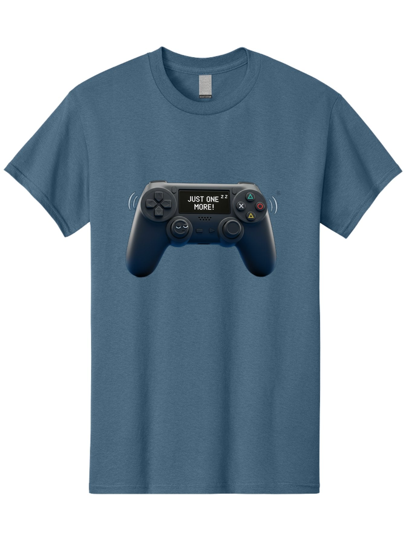 Ps4-Controller Men'S Graphic Tee, 100% Cotton, Comfortable Casual Summer Wear, Machine Washable, Game Controller, Gaming, Video Games, Ps4 Controller, Joystick, Gamepad, Gaming Addiction, Gaming Habit, Just One More, Sleep Deprivation, Bac343 3