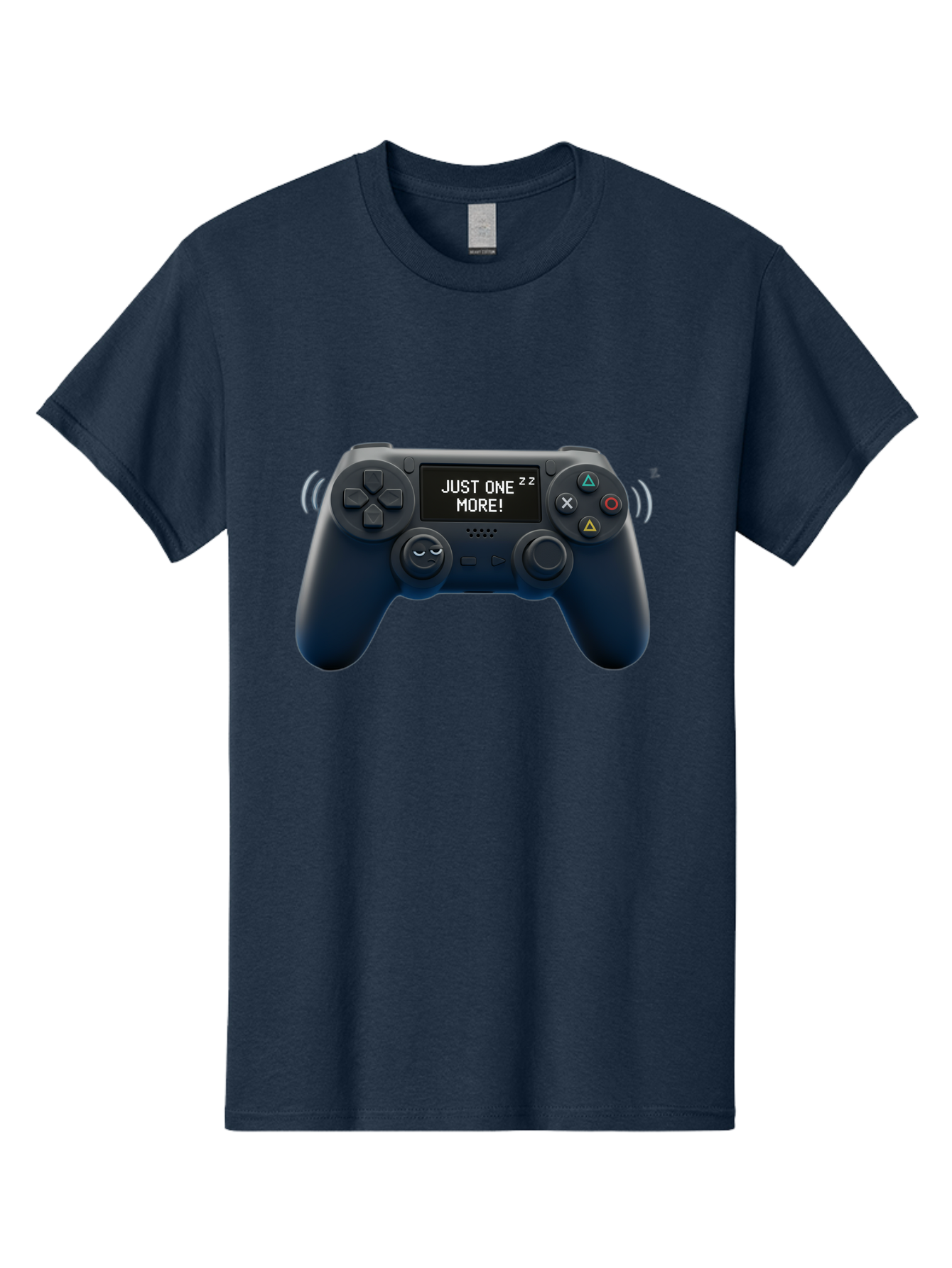 Ps4-Controller Men'S Graphic Tee, 100% Cotton, Comfortable Casual Summer Wear, Machine Washable, Game Controller, Gaming, Video Games, Ps4 Controller, Joystick, Gamepad, Gaming Addiction, Gaming Habit, Just One More, Sleep Deprivation, Bac343 5
