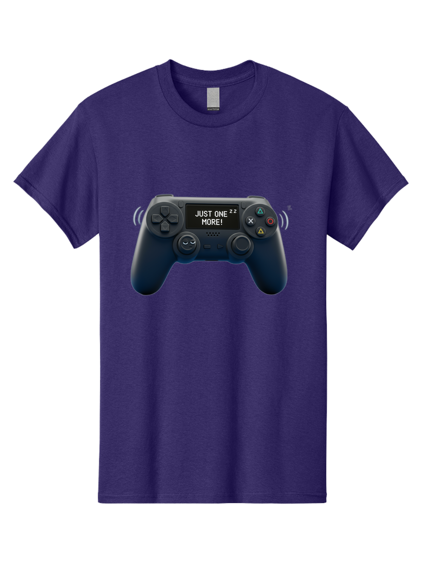 Ps4-Controller Men'S Graphic Tee, 100% Cotton, Comfortable Casual Summer Wear, Machine Washable, Game Controller, Gaming, Video Games, Ps4 Controller, Joystick, Gamepad, Gaming Addiction, Gaming Habit, Just One More, Sleep Deprivation, Bac343 7
