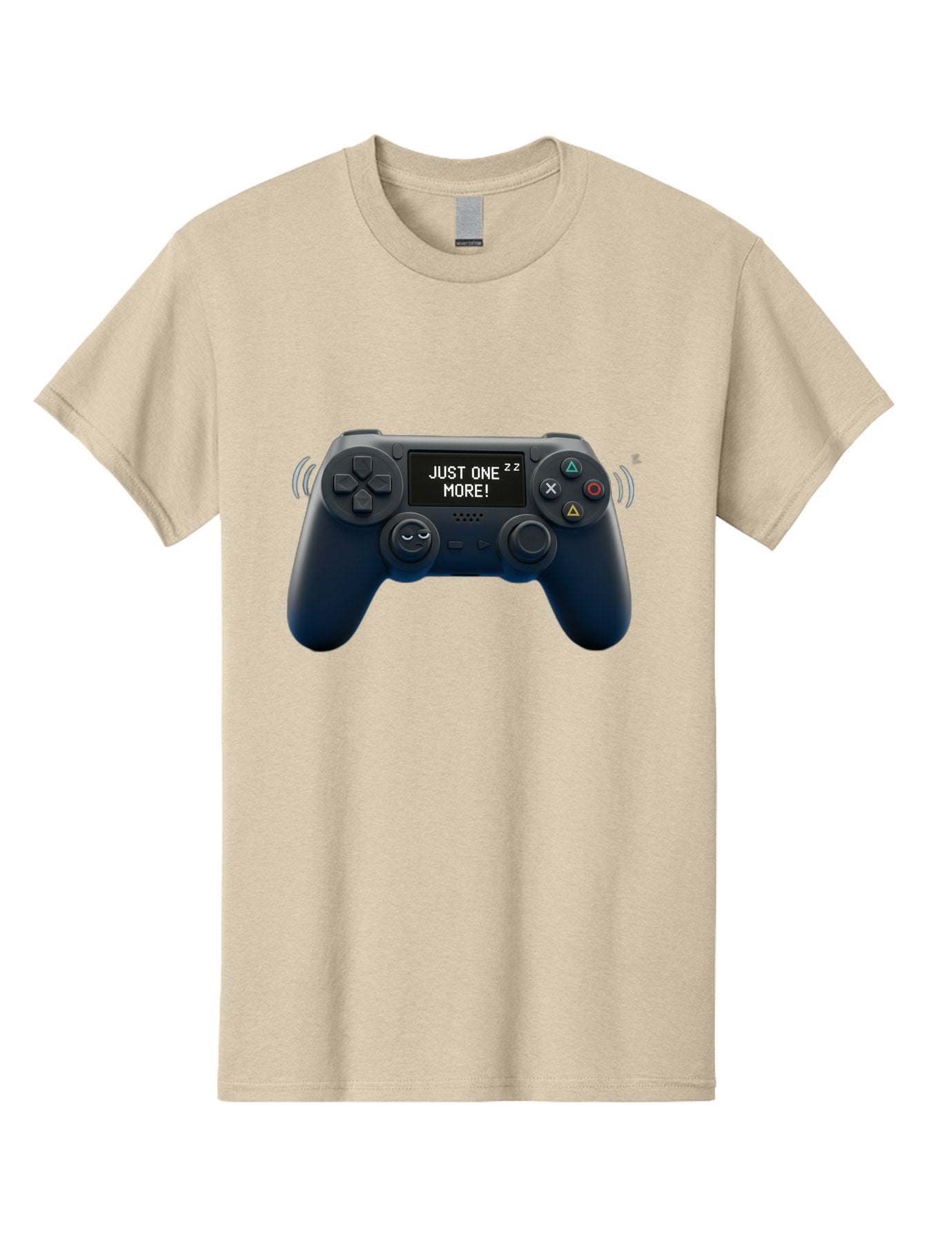 Ps4-Controller Men'S Graphic Tee, 100% Cotton, Comfortable Casual Summer Wear, Machine Washable, Game Controller, Gaming, Video Games, Ps4 Controller, Joystick, Gamepad, Gaming Addiction, Gaming Habit, Just One More, Sleep Deprivation, Bac343 4