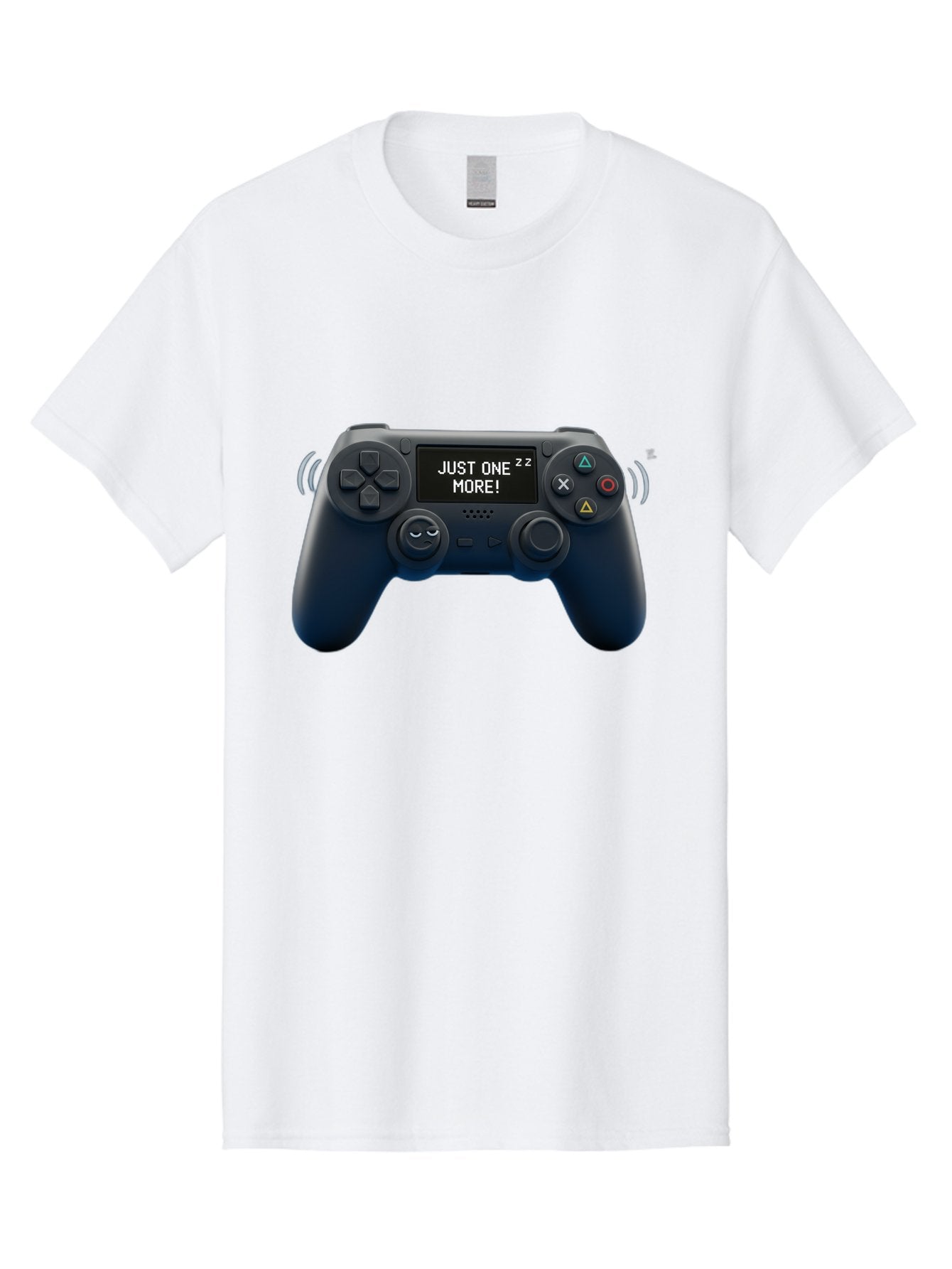 Ps4-Controller Men'S Graphic Tee, 100% Cotton, Comfortable Casual Summer Wear, Machine Washable, Game Controller, Gaming, Video Games, Ps4 Controller, Joystick, Gamepad, Gaming Addiction, Gaming Habit, Just One More, Sleep Deprivation, Bac343 10