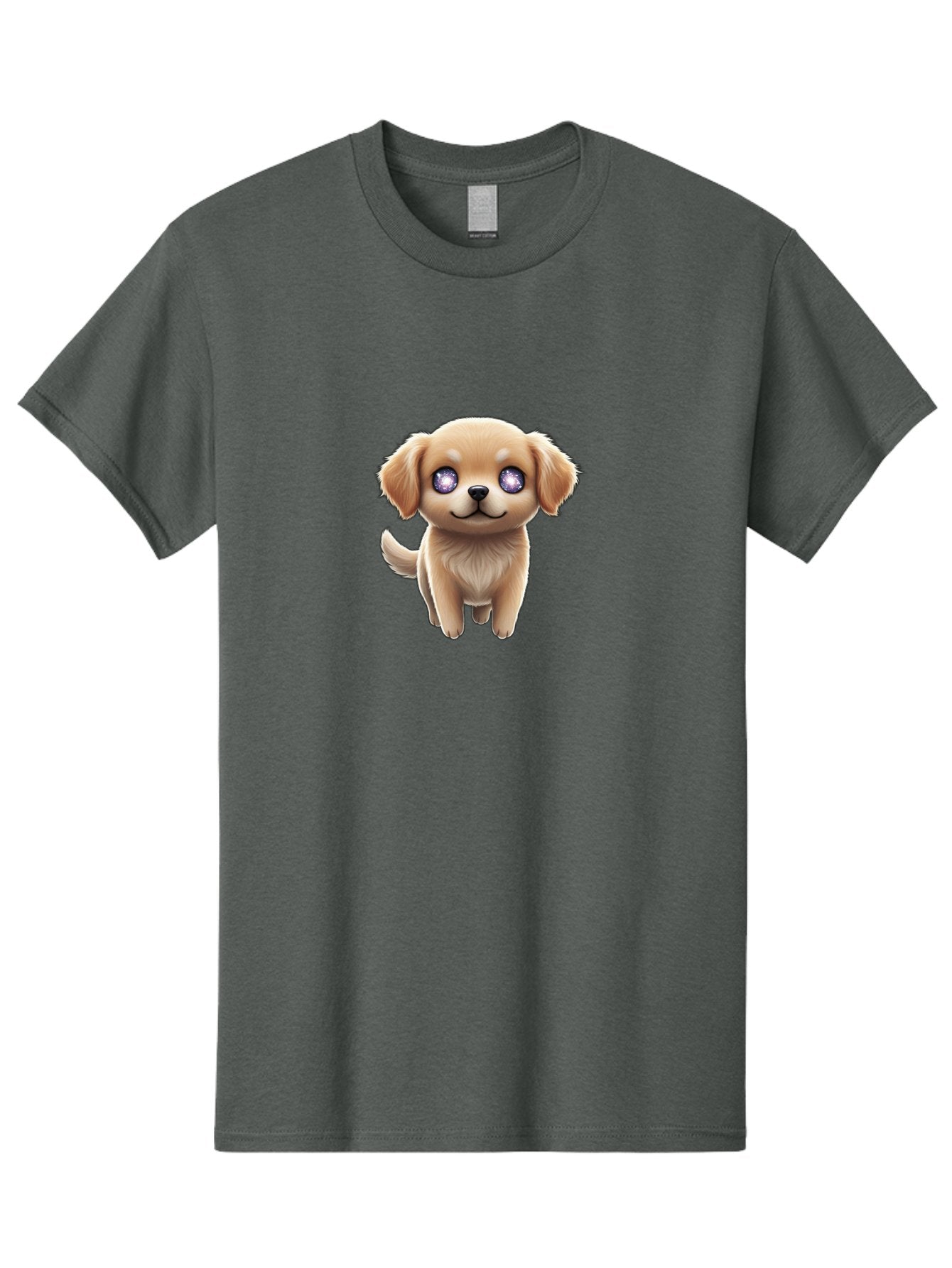 Puppy-1 Men'S Graphic Tee, 100% Cotton, Comfortable Casual Summer Wear, Machine Washable, Adorable Puppy, Cartoon Dog, Playful Animal, Fluffy Puppy, Sparkly Eyes, Happy Face, Furry Friend, Loyal Companion, Cute Canine, Digital Art Bac345 8