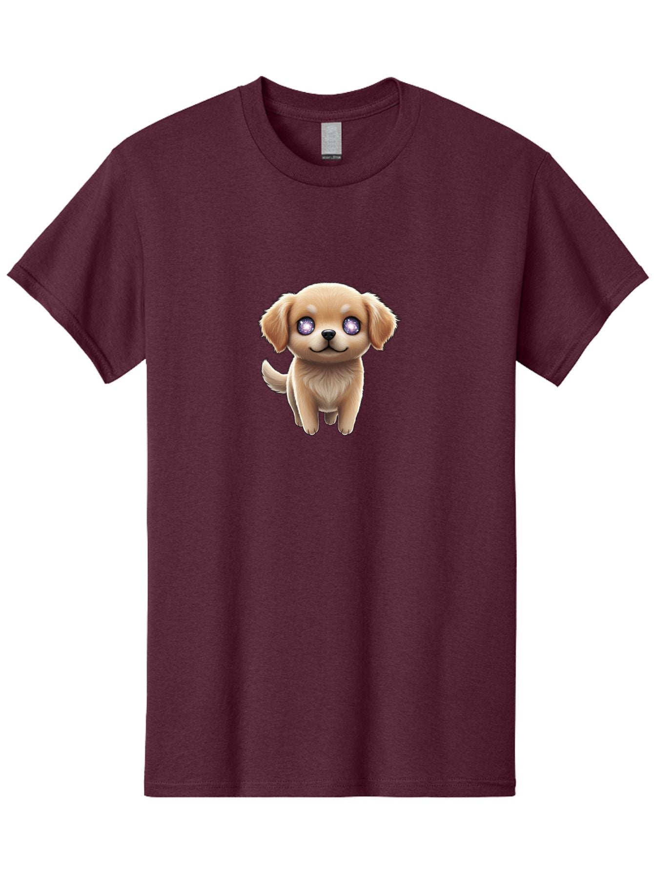 Puppy-1 Men'S Graphic Tee, 100% Cotton, Comfortable Casual Summer Wear, Machine Washable, Adorable Puppy, Cartoon Dog, Playful Animal, Fluffy Puppy, Sparkly Eyes, Happy Face, Furry Friend, Loyal Companion, Cute Canine, Digital Art Bac345 9