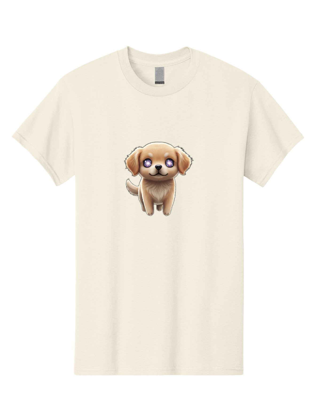 Puppy-1 Men'S Graphic Tee, 100% Cotton, Comfortable Casual Summer Wear, Machine Washable, Adorable Puppy, Cartoon Dog, Playful Animal, Fluffy Puppy, Sparkly Eyes, Happy Face, Furry Friend, Loyal Companion, Cute Canine, Digital Art Bac345 10