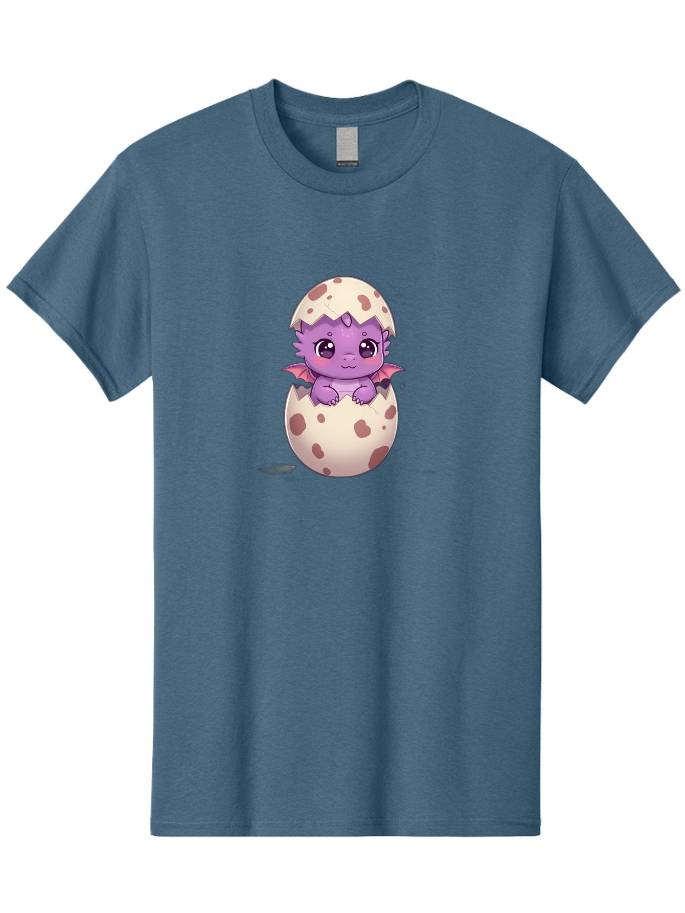 Purple-Dragon-Hatching Men'S Graphic Tee, 100% Cotton, Comfortable Casual Summer Wear, Machine Washable, Cute Dragon Hatching, Adorable Creature, Fantasy Art, Purple Dragon, Eggshell, Cartoon Character, Nursery Decor, Baby Dragon, Bac356 9