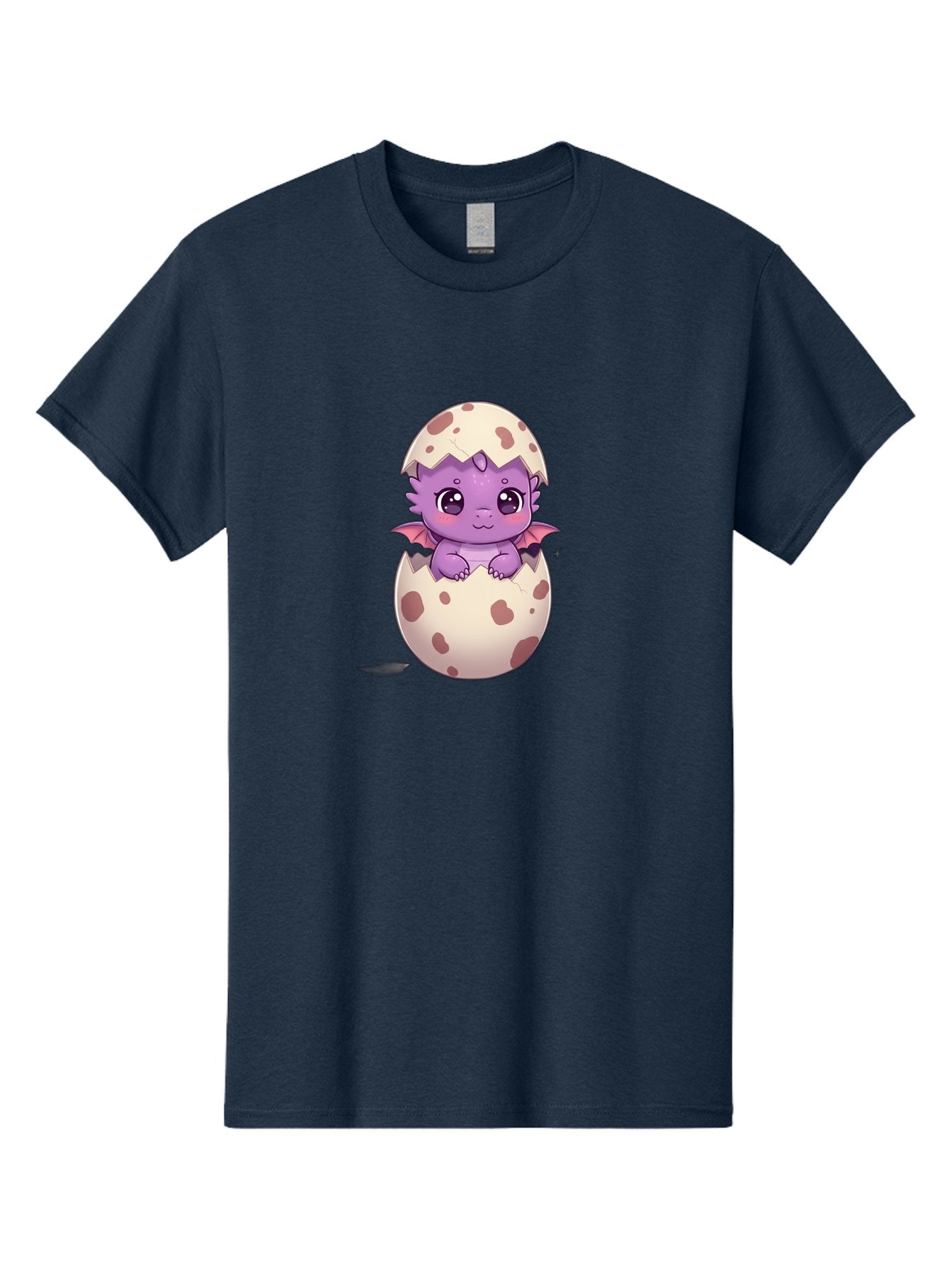 Purple-Dragon-Hatching Men'S Graphic Tee, 100% Cotton, Comfortable Casual Summer Wear, Machine Washable, Cute Dragon Hatching, Adorable Creature, Fantasy Art, Purple Dragon, Eggshell, Cartoon Character, Nursery Decor, Baby Dragon, Bac356 15