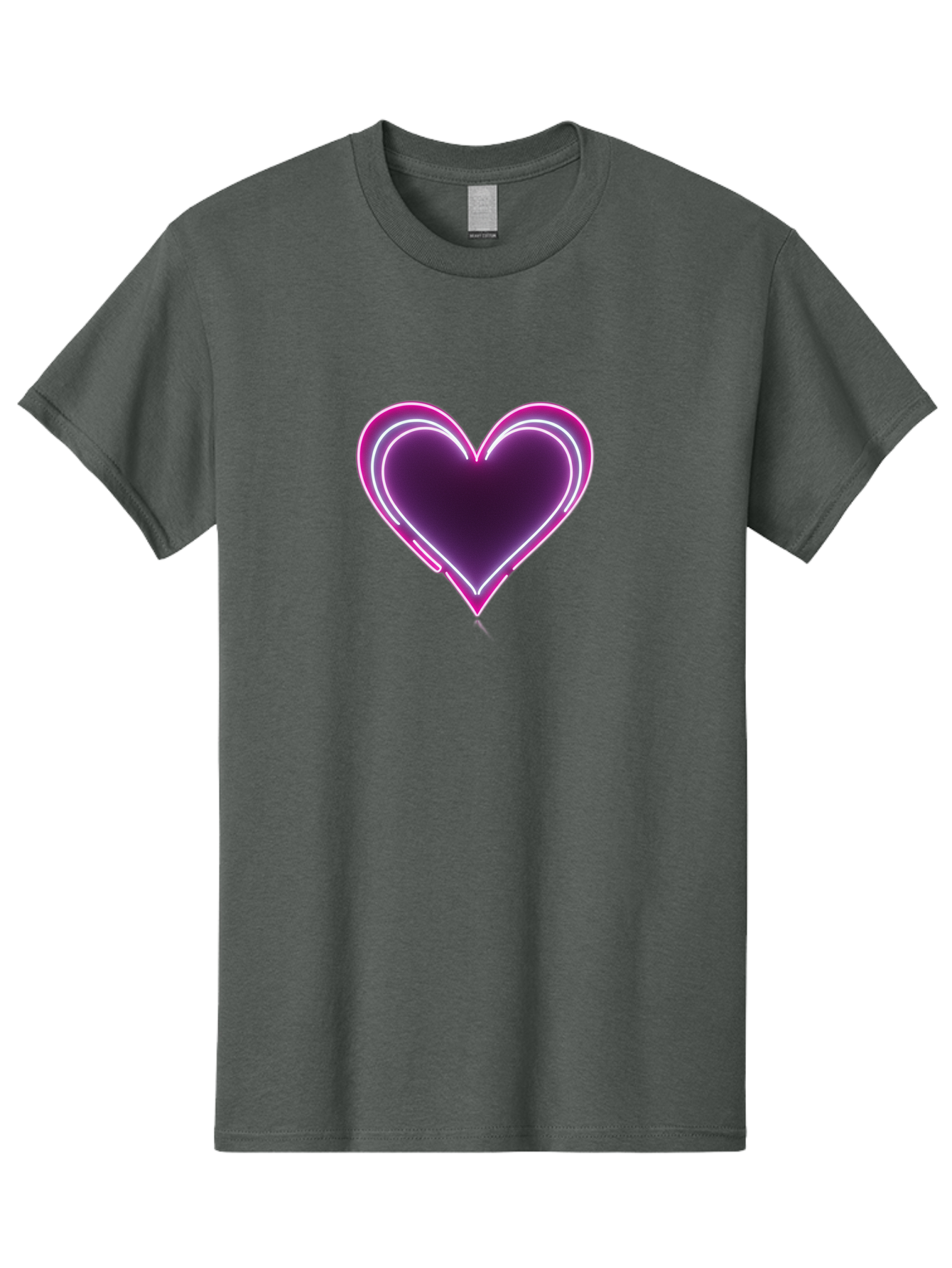 Purple-Heart-Balloon Men'S Graphic Tee, 100% Cotton, Comfortable Casual Summer Wear, Machine Washable, Heart-Shaped Balloon, Purple Balloon, Heart Design, Glowing Heart, Neon Heart, Festive Decoration, Party Decoration, Love Symbol, Bac358 10