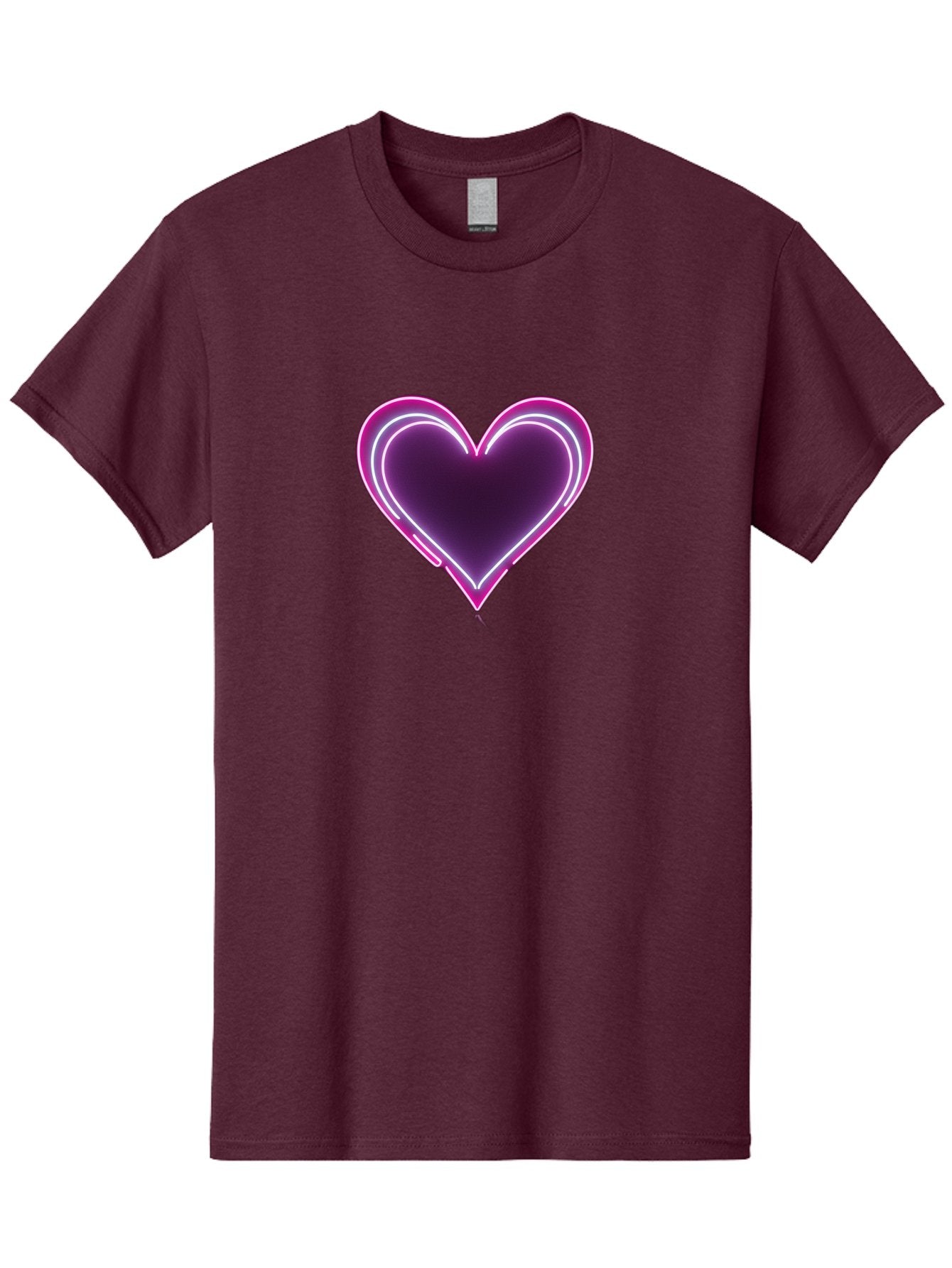 Purple-Heart-Balloon Men'S Graphic Tee, 100% Cotton, Comfortable Casual Summer Wear, Machine Washable, Heart-Shaped Balloon, Purple Balloon, Heart Design, Glowing Heart, Neon Heart, Festive Decoration, Party Decoration, Love Symbol, Bac358 7