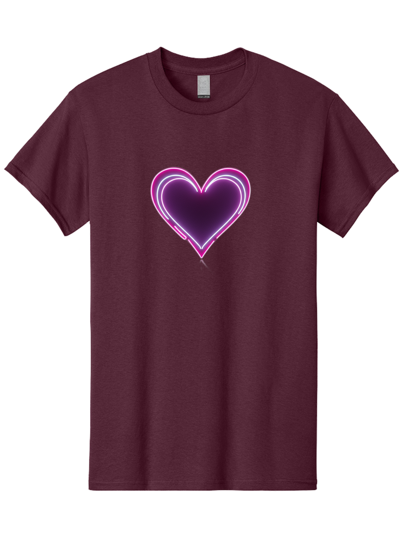 Purple-Heart-Balloon Men'S Graphic Tee, 100% Cotton, Comfortable Casual Summer Wear, Machine Washable, Heart-Shaped Balloon, Purple Balloon, Heart Design, Glowing Heart, Neon Heart, Festive Decoration, Party Decoration, Love Symbol, Bac358 13