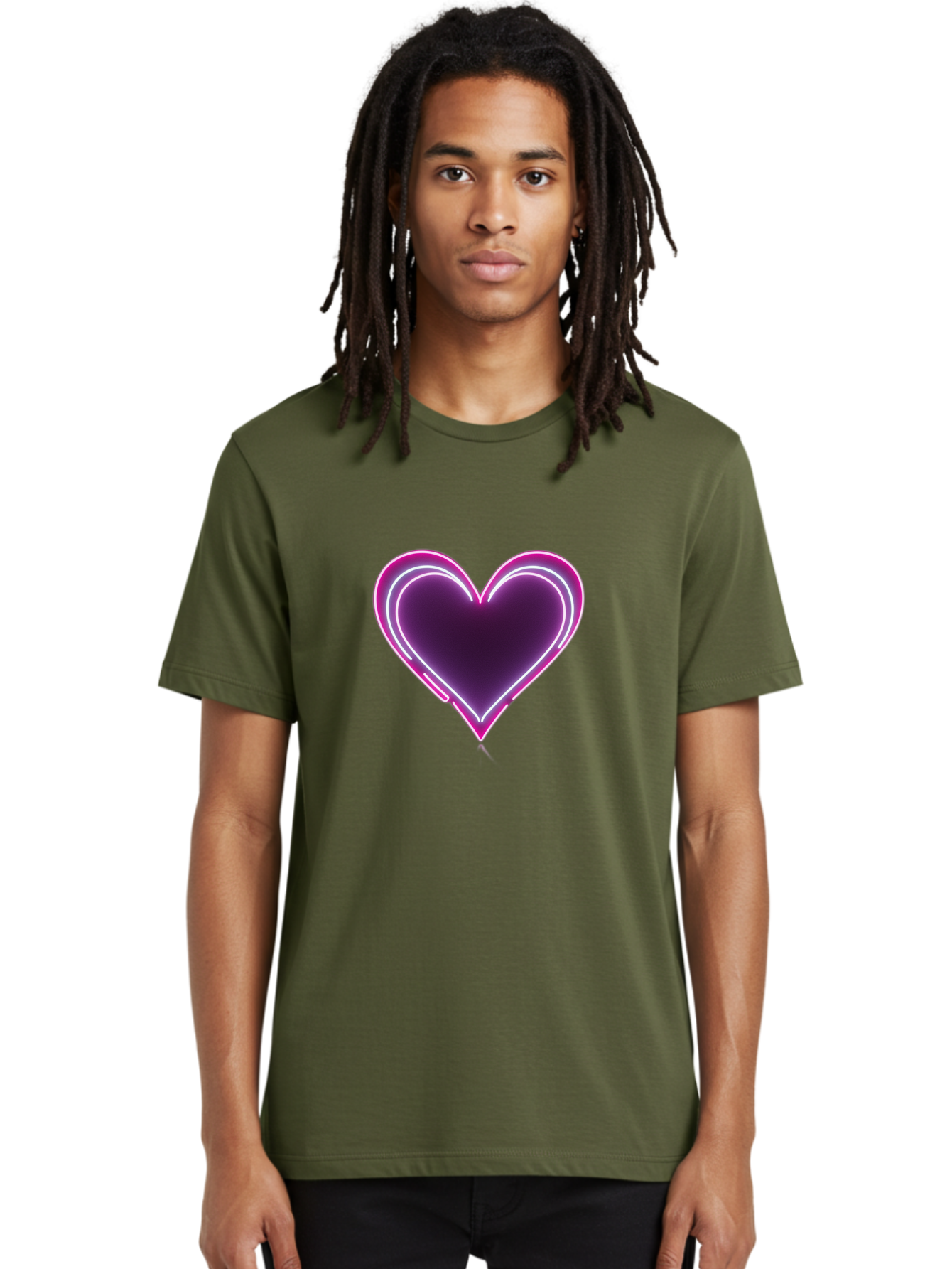 Purple-Heart-Balloon Men'S Graphic Tee, 100% Cotton, Comfortable Casual Summer Wear, Machine Washable, Heart-Shaped Balloon, Purple Balloon, Heart Design, Glowing Heart, Neon Heart, Festive Decoration, Party Decoration, Love Symbol, Bac358 27