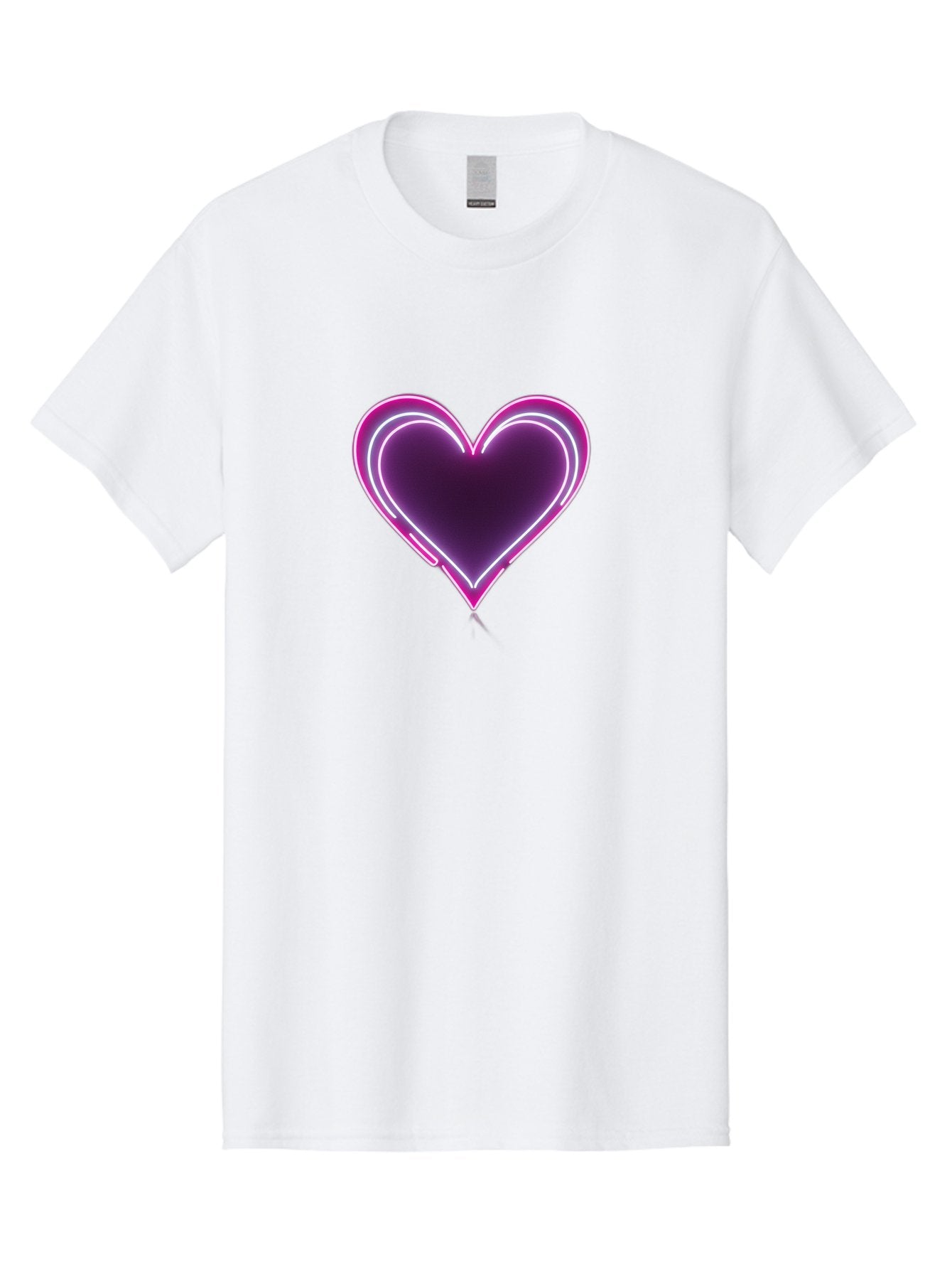 Purple-Heart-Balloon Men'S Graphic Tee, 100% Cotton, Comfortable Casual Summer Wear, Machine Washable, Heart-Shaped Balloon, Purple Balloon, Heart Design, Glowing Heart, Neon Heart, Festive Decoration, Party Decoration, Love Symbol, Bac358 6