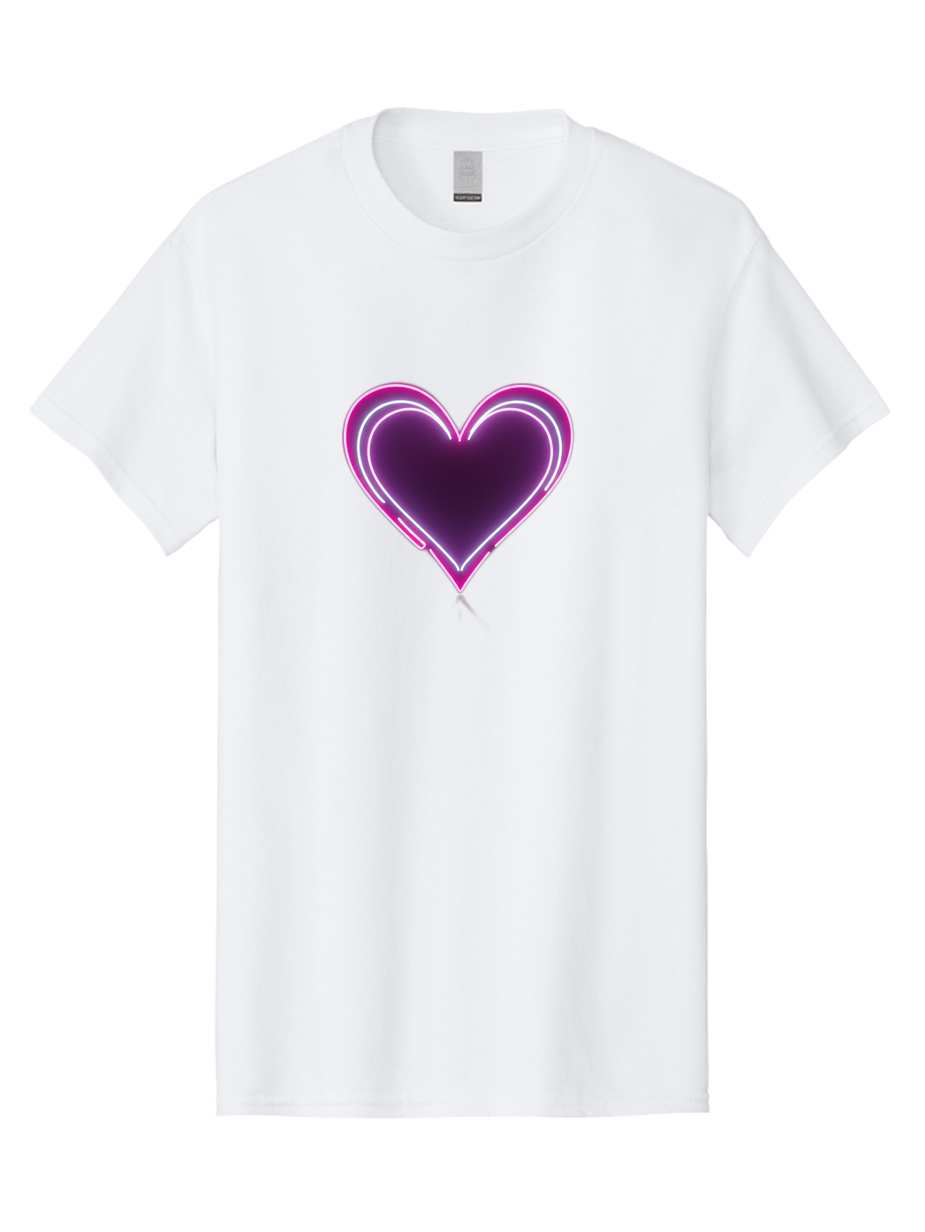 Purple-Heart-Balloon Men'S Graphic Tee, 100% Cotton, Comfortable Casual Summer Wear, Machine Washable, Heart-Shaped Balloon, Purple Balloon, Heart Design, Glowing Heart, Neon Heart, Festive Decoration, Party Decoration, Love Symbol, Bac358 7
