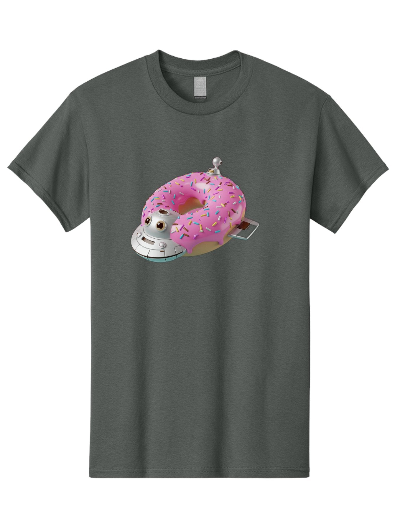 R2D2-Donut Men'S Graphic Tee, 100% Cotton, Comfortable Casual Summer Wear, Machine Washable, Pink Frosted Donut, Rainbow Sprinkles, R2D2 Robot, Star Wars Character, Sweet Treats, Whimsical Design, Playful Illustration, Colorful Dessert, Bac359 14