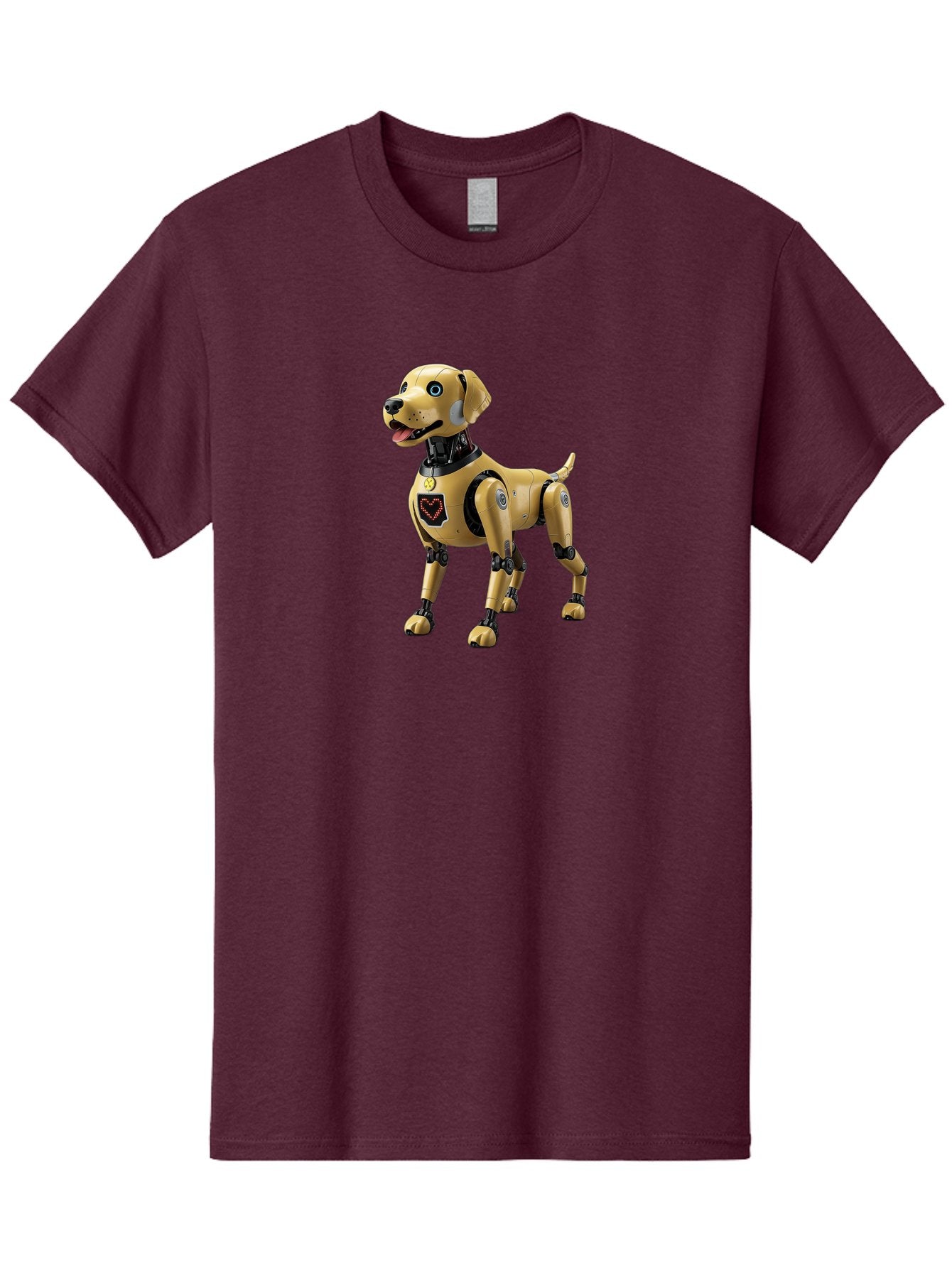 Robot-Dog Men'S Graphic Tee, 100% Cotton, Comfortable Casual Summer Wear, Machine Washable, Robotic Dog, Futuristic Pet, Artificial Intelligence, Cybernetic Canine, Tech-Savvy Companion, Mechanical Limbs, Robotic Joints, High-Tech Gadget, Bac373