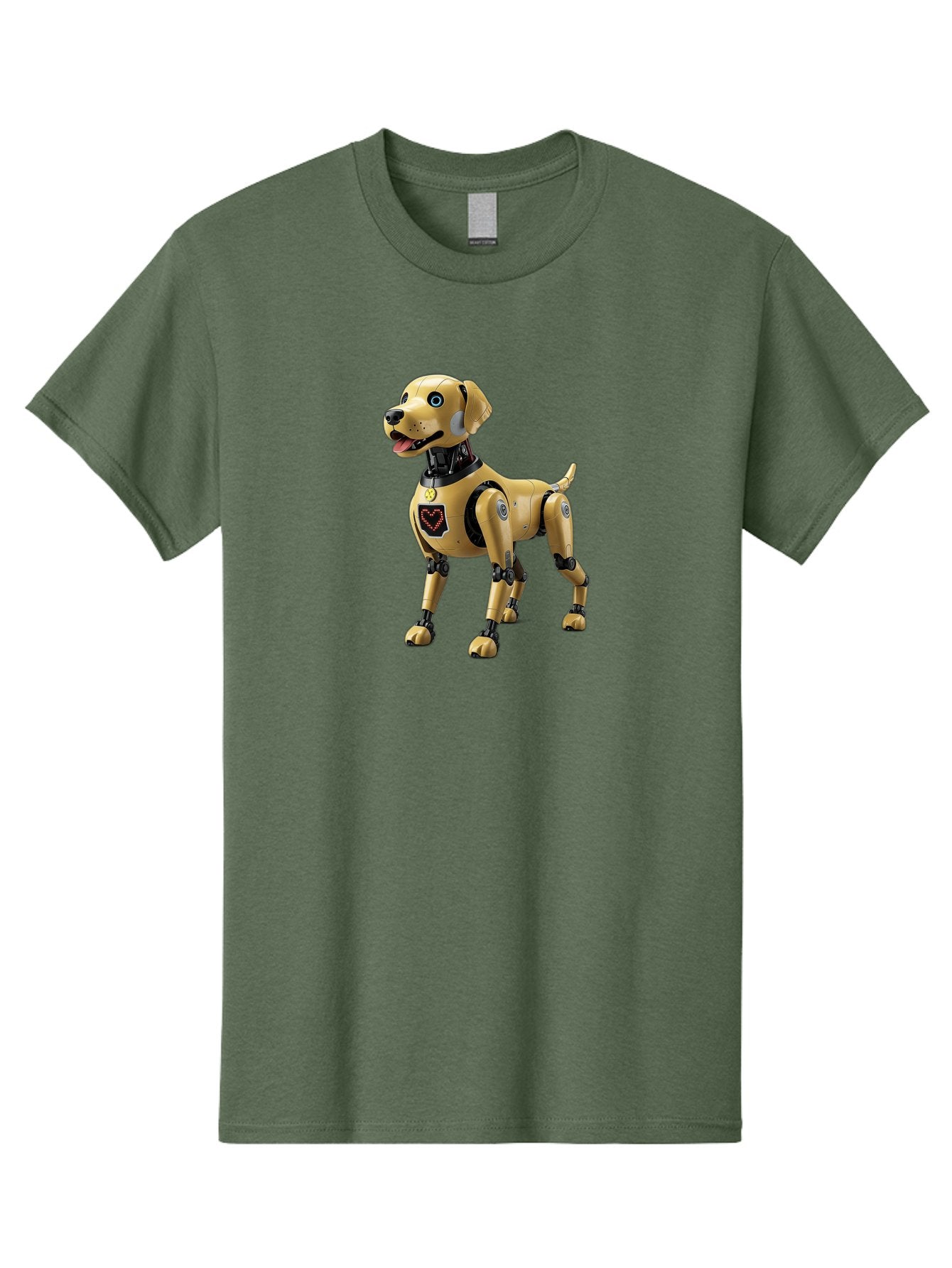 Robot-Dog Men'S Graphic Tee, 100% Cotton, Comfortable Casual Summer Wear, Machine Washable, Robotic Dog, Futuristic Pet, Artificial Intelligence, Cybernetic Canine, Tech-Savvy Companion, Mechanical Limbs, Robotic Joints, High-Tech Gadget, Bac373 5