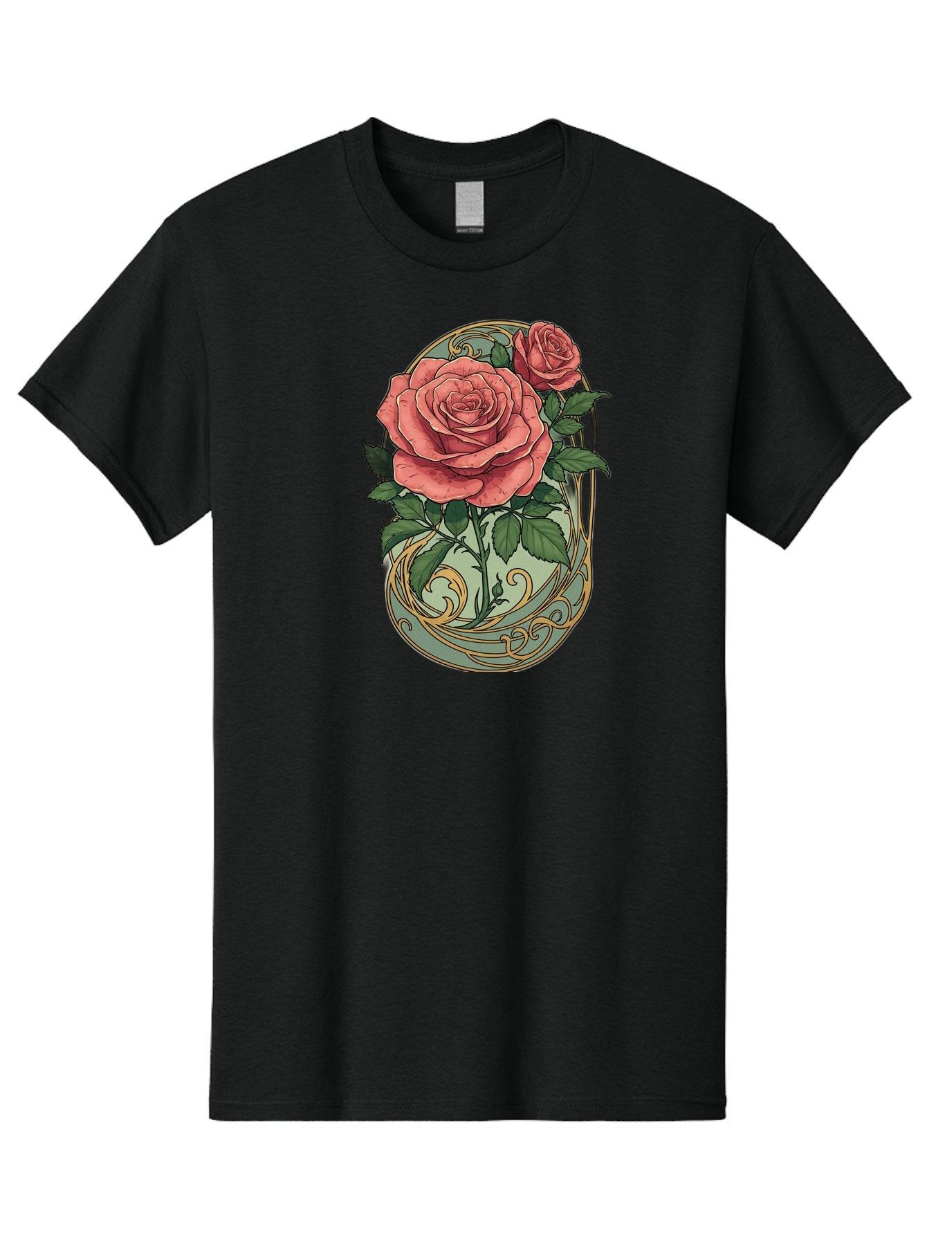 Roses-In-Vase Men'S Graphic Tee, 100% Cotton, Comfortable Casual Summer Wear, Machine Washable, Faberge Egg, Roses, Floral Arrangement, Ornate Design, Vintage Style, Decorative Art, Elegant Flowers, Luxury Decor, Beautiful Roses Bac380 15