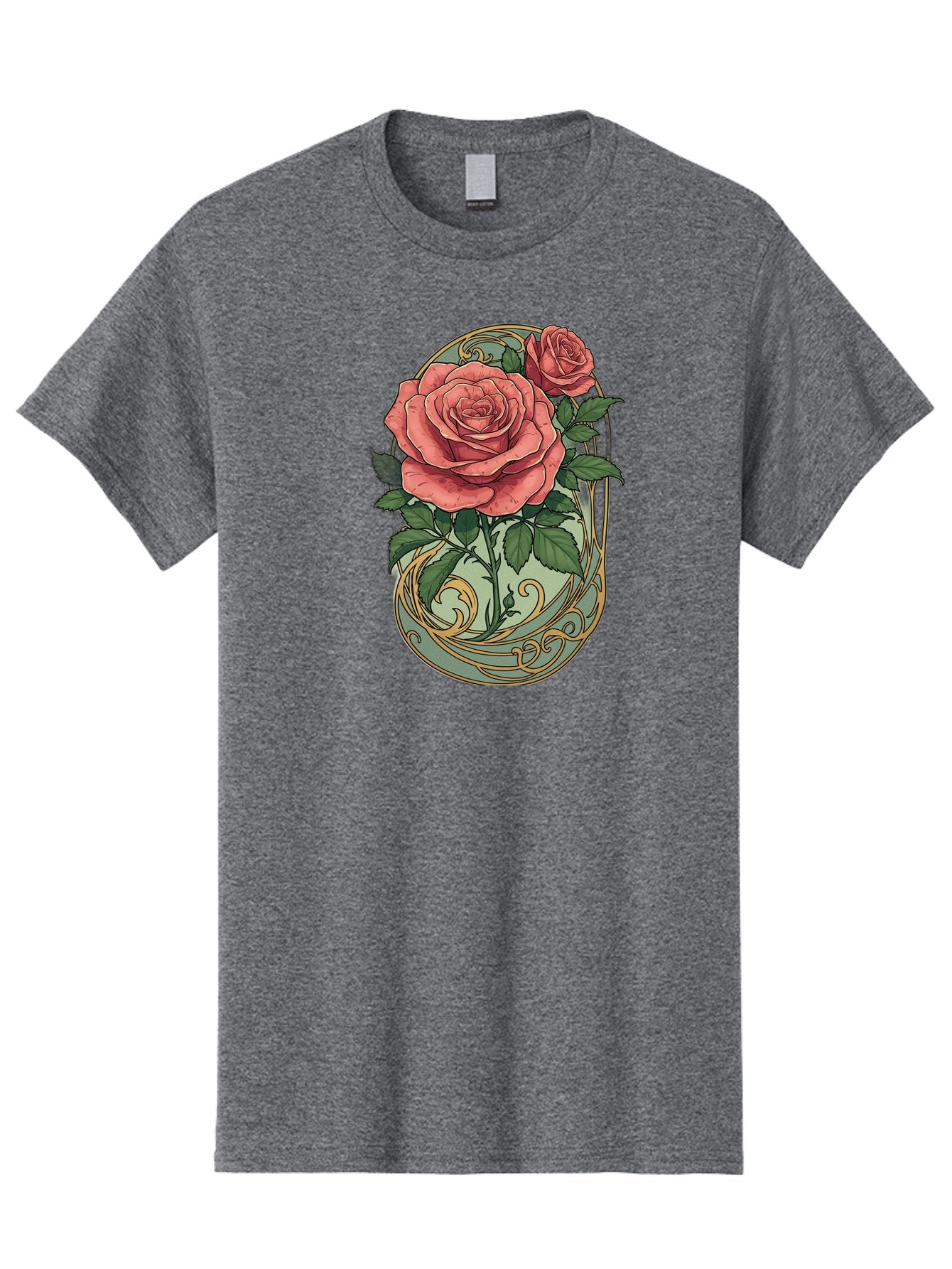 Roses-In-Vase Men'S Graphic Tee, 100% Cotton, Comfortable Casual Summer Wear, Machine Washable, Faberge Egg, Roses, Floral Arrangement, Ornate Design, Vintage Style, Decorative Art, Elegant Flowers, Luxury Decor, Beautiful Roses Bac380 12