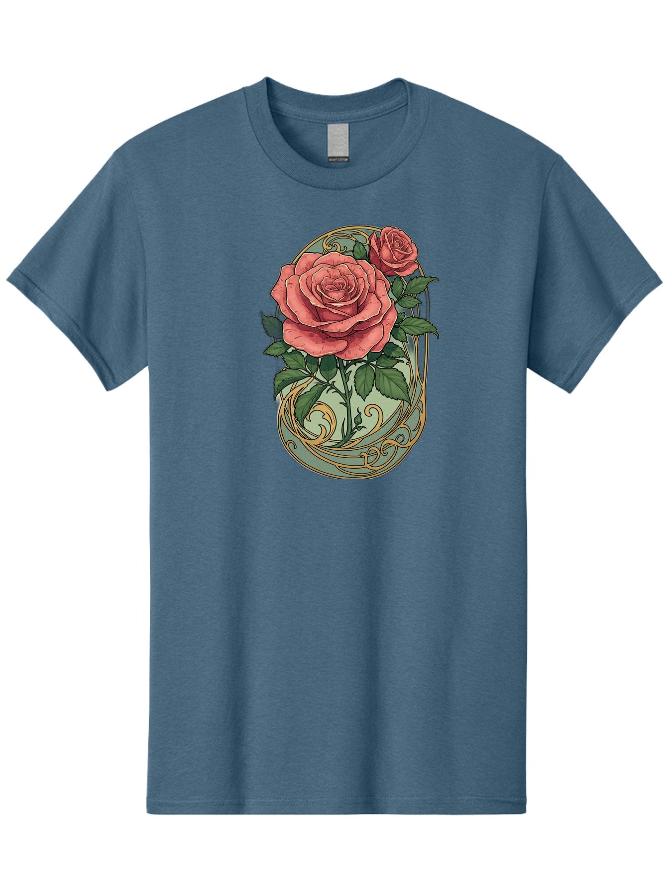 Roses-In-Vase Men'S Graphic Tee, 100% Cotton, Comfortable Casual Summer Wear, Machine Washable, Faberge Egg, Roses, Floral Arrangement, Ornate Design, Vintage Style, Decorative Art, Elegant Flowers, Luxury Decor, Beautiful Roses Bac380