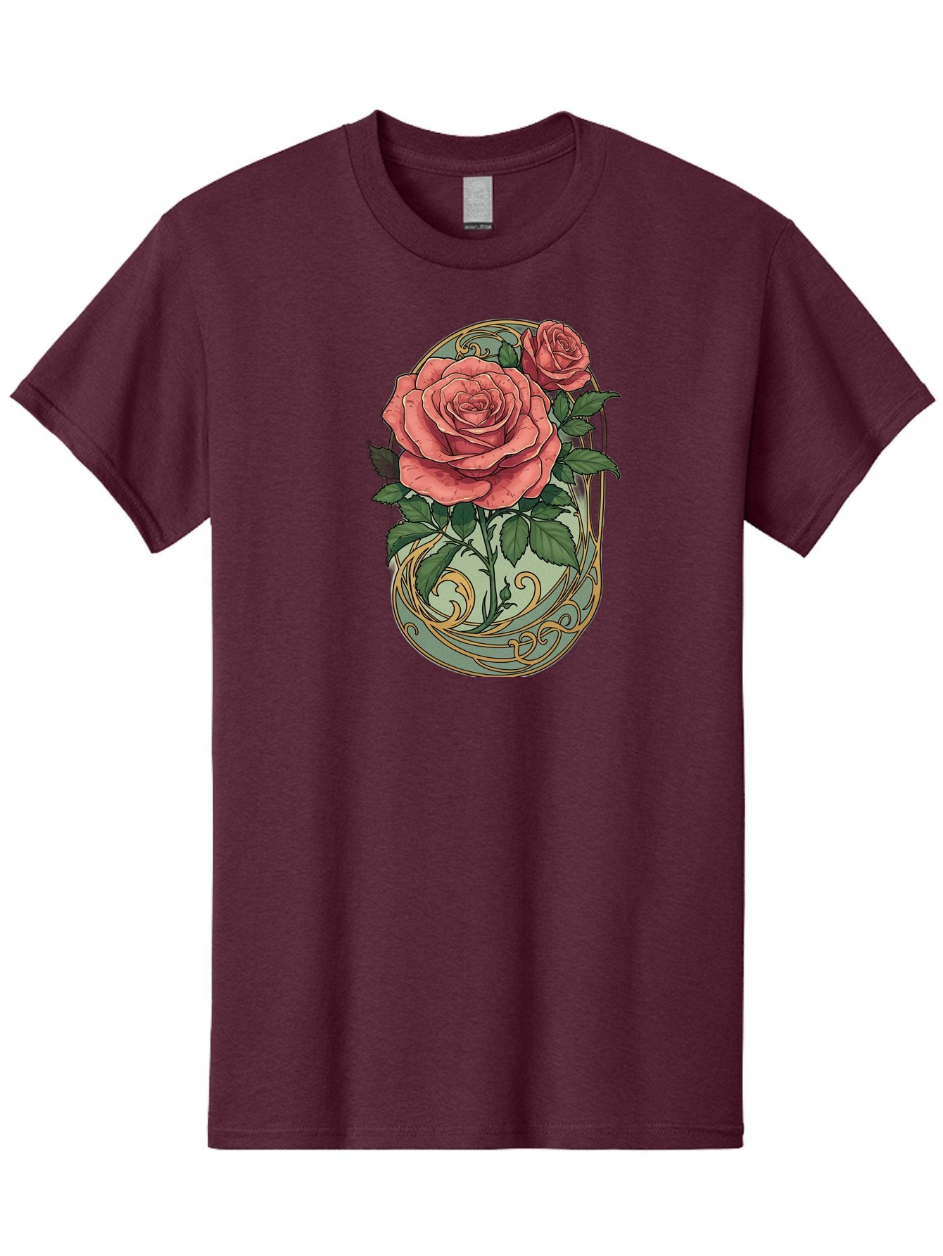 Roses-In-Vase Men'S Graphic Tee, 100% Cotton, Comfortable Casual Summer Wear, Machine Washable, Faberge Egg, Roses, Floral Arrangement, Ornate Design, Vintage Style, Decorative Art, Elegant Flowers, Luxury Decor, Beautiful Roses Bac380