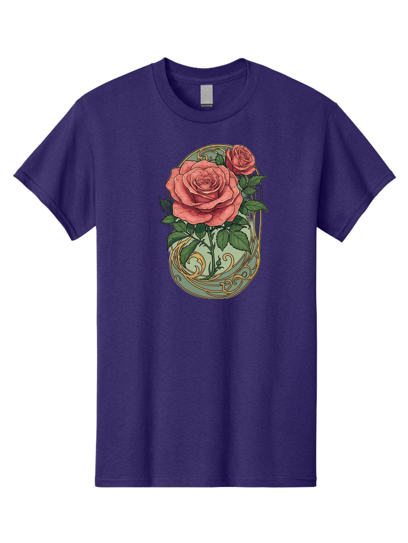 Roses-In-Vase Men'S Graphic Tee, 100% Cotton, Comfortable Casual Summer Wear, Machine Washable, Faberge Egg, Roses, Floral Arrangement, Ornate Design, Vintage Style, Decorative Art, Elegant Flowers, Luxury Decor, Beautiful Roses Bac380 3