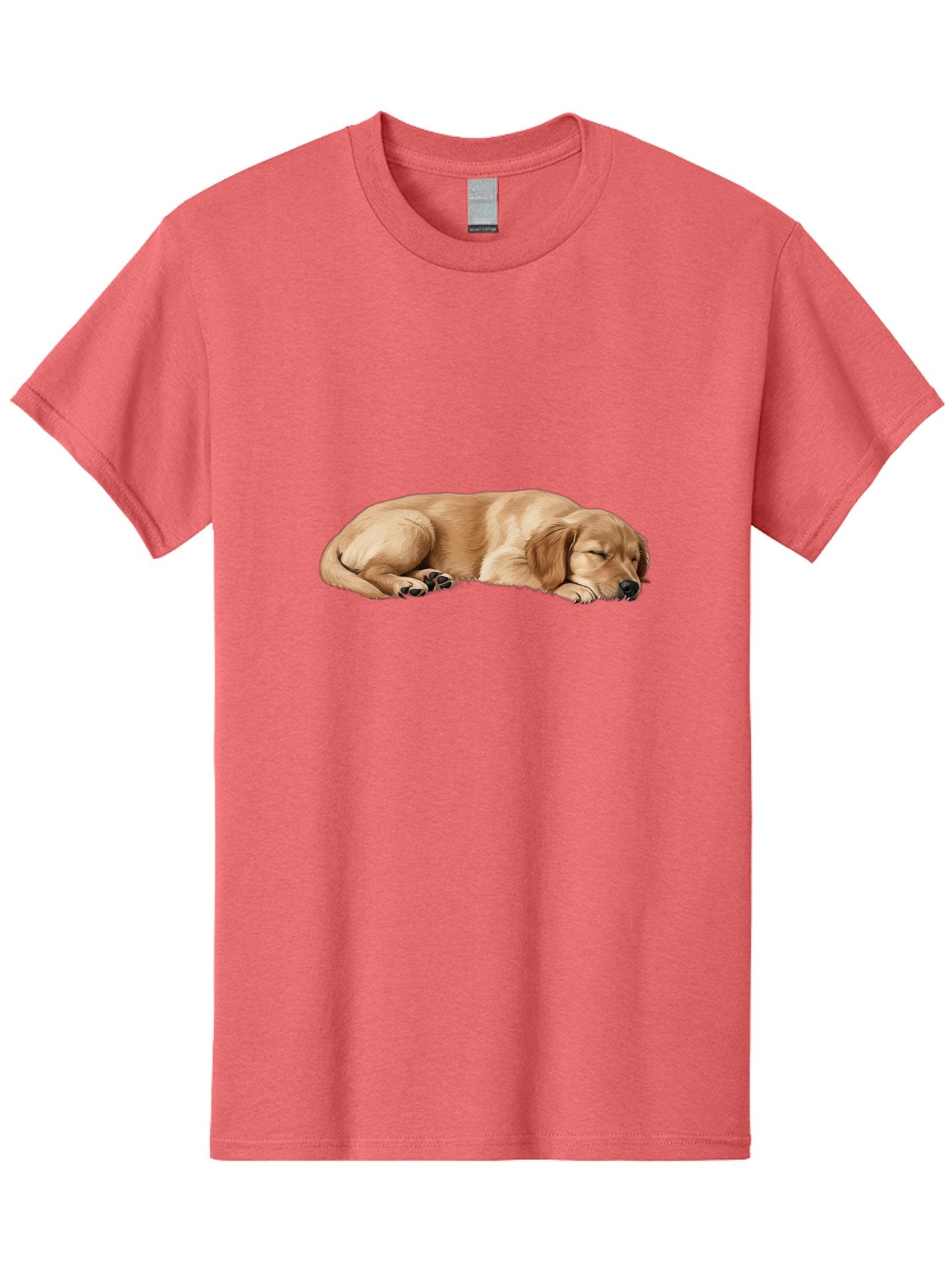 Sleeping-Golden-Retriever-Dog Men'S Graphic Tee, 100% Cotton, Comfortable Casual Summer Wear, Machine Washable, Sleeping Dog, Golden Retriever, Peaceful Animal, Resting Pet, Calm Canine, Adorable Dog, Dog Sleep, Serene Pet, Relaxing Animal Bac414 11