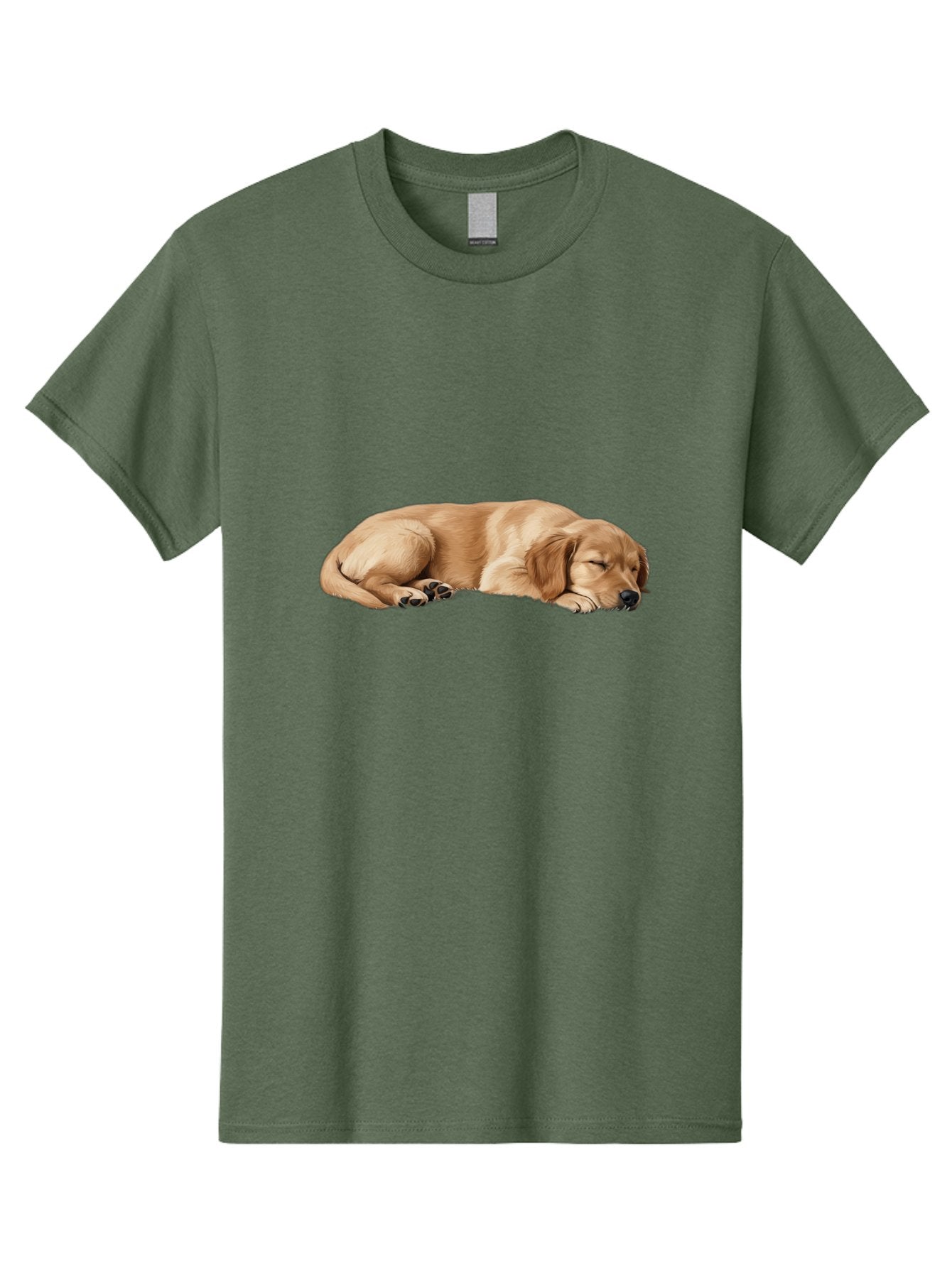 Sleeping-Golden-Retriever-Dog Men'S Graphic Tee, 100% Cotton, Comfortable Casual Summer Wear, Machine Washable, Sleeping Dog, Golden Retriever, Peaceful Animal, Resting Pet, Calm Canine, Adorable Dog, Dog Sleep, Serene Pet, Relaxing Animal Bac414 6