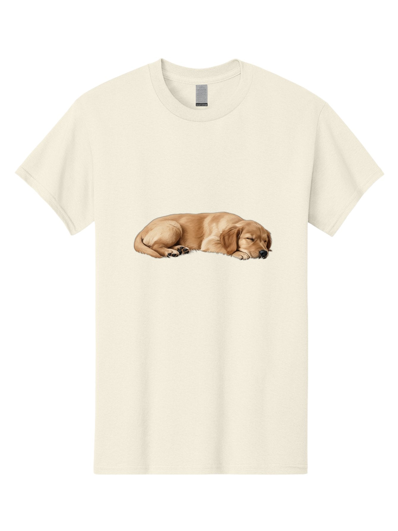 Sleeping-Golden-Retriever-Dog Men'S Graphic Tee, 100% Cotton, Comfortable Casual Summer Wear, Machine Washable, Sleeping Dog, Golden Retriever, Peaceful Animal, Resting Pet, Calm Canine, Adorable Dog, Dog Sleep, Serene Pet, Relaxing Animal Bac414 9