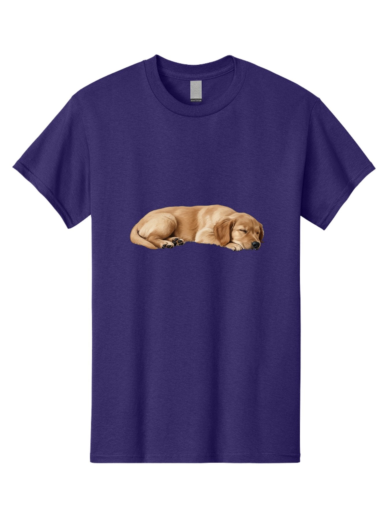 Sleeping-Golden-Retriever-Dog Men'S Graphic Tee, 100% Cotton, Comfortable Casual Summer Wear, Machine Washable, Sleeping Dog, Golden Retriever, Peaceful Animal, Resting Pet, Calm Canine, Adorable Dog, Dog Sleep, Serene Pet, Relaxing Animal Bac414 8