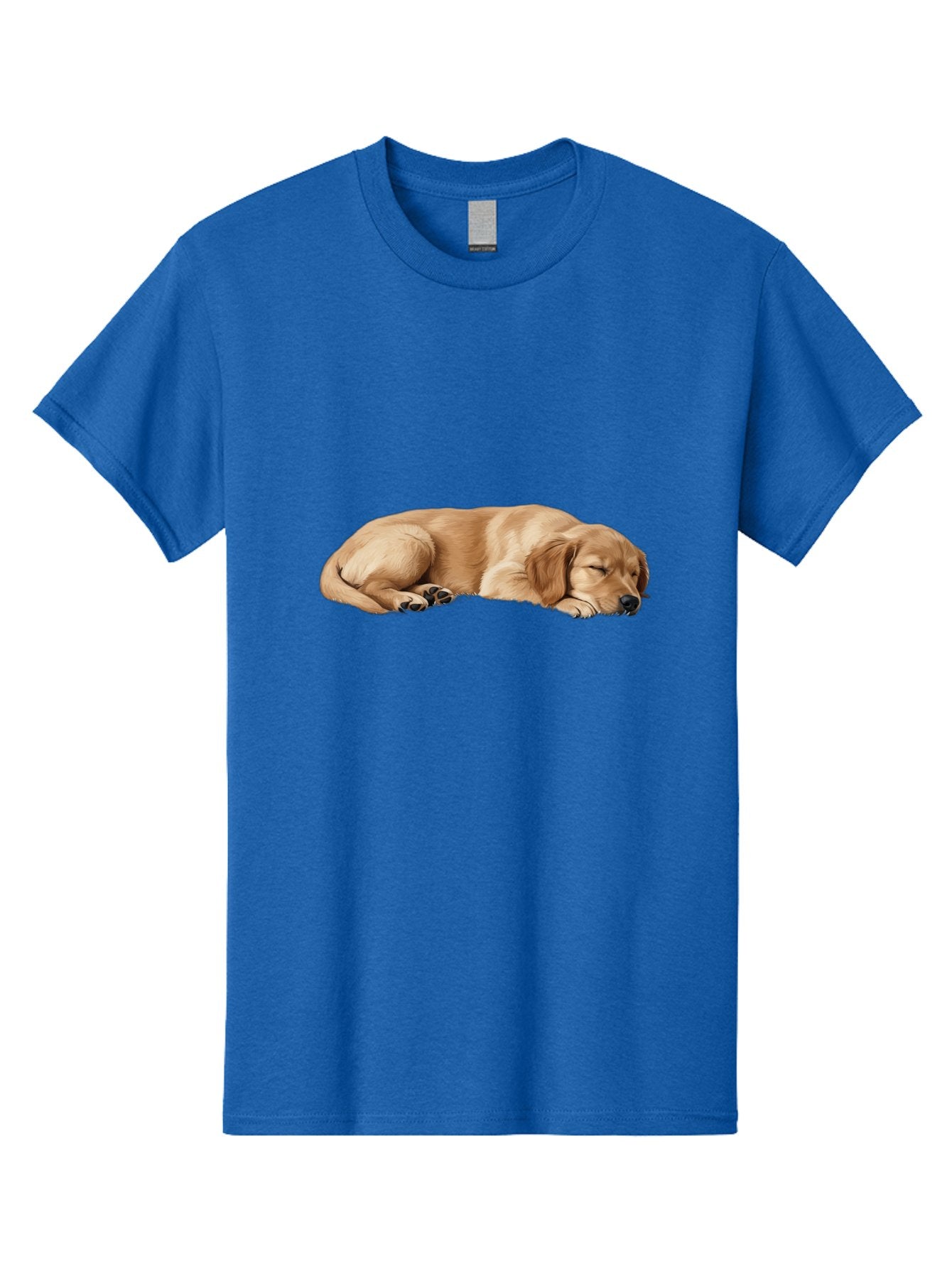 Sleeping-Golden-Retriever-Dog Men'S Graphic Tee, 100% Cotton, Comfortable Casual Summer Wear, Machine Washable, Sleeping Dog, Golden Retriever, Peaceful Animal, Resting Pet, Calm Canine, Adorable Dog, Dog Sleep, Serene Pet, Relaxing Animal Bac414 5