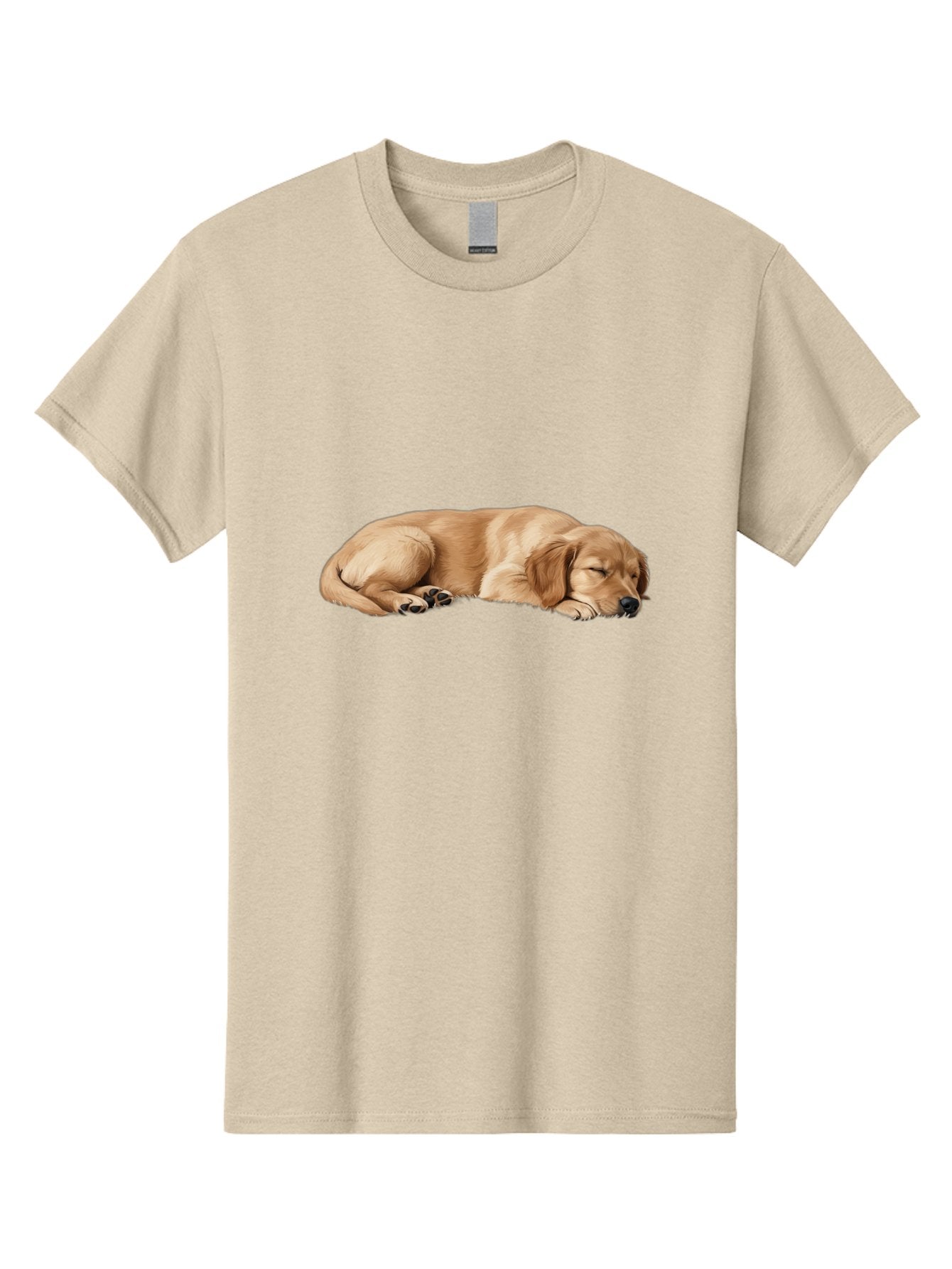Sleeping-Golden-Retriever-Dog Men'S Graphic Tee, 100% Cotton, Comfortable Casual Summer Wear, Machine Washable, Sleeping Dog, Golden Retriever, Peaceful Animal, Resting Pet, Calm Canine, Adorable Dog, Dog Sleep, Serene Pet, Relaxing Animal Bac414 15